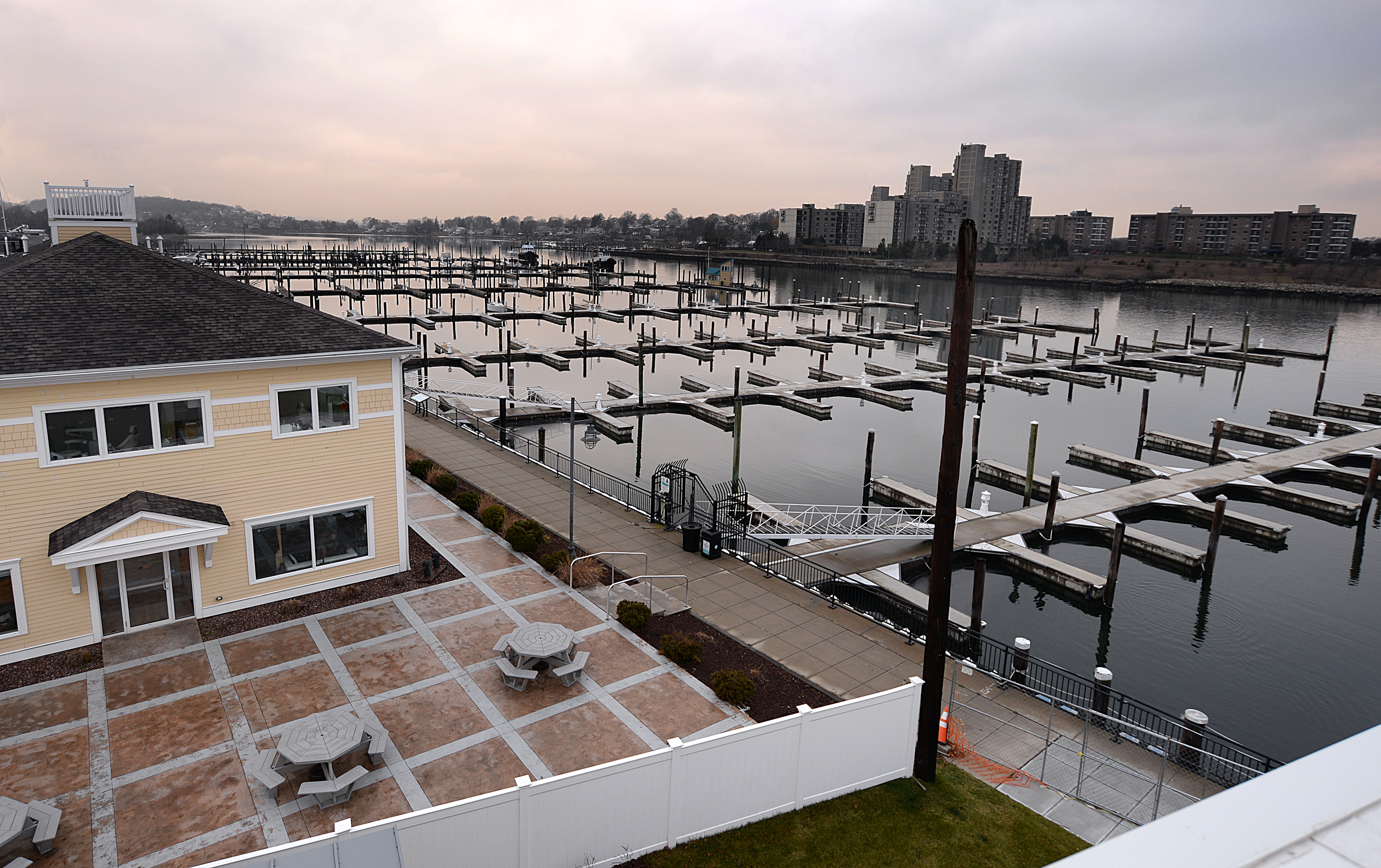 A view from the roof of the Hingham Intermodel Center.