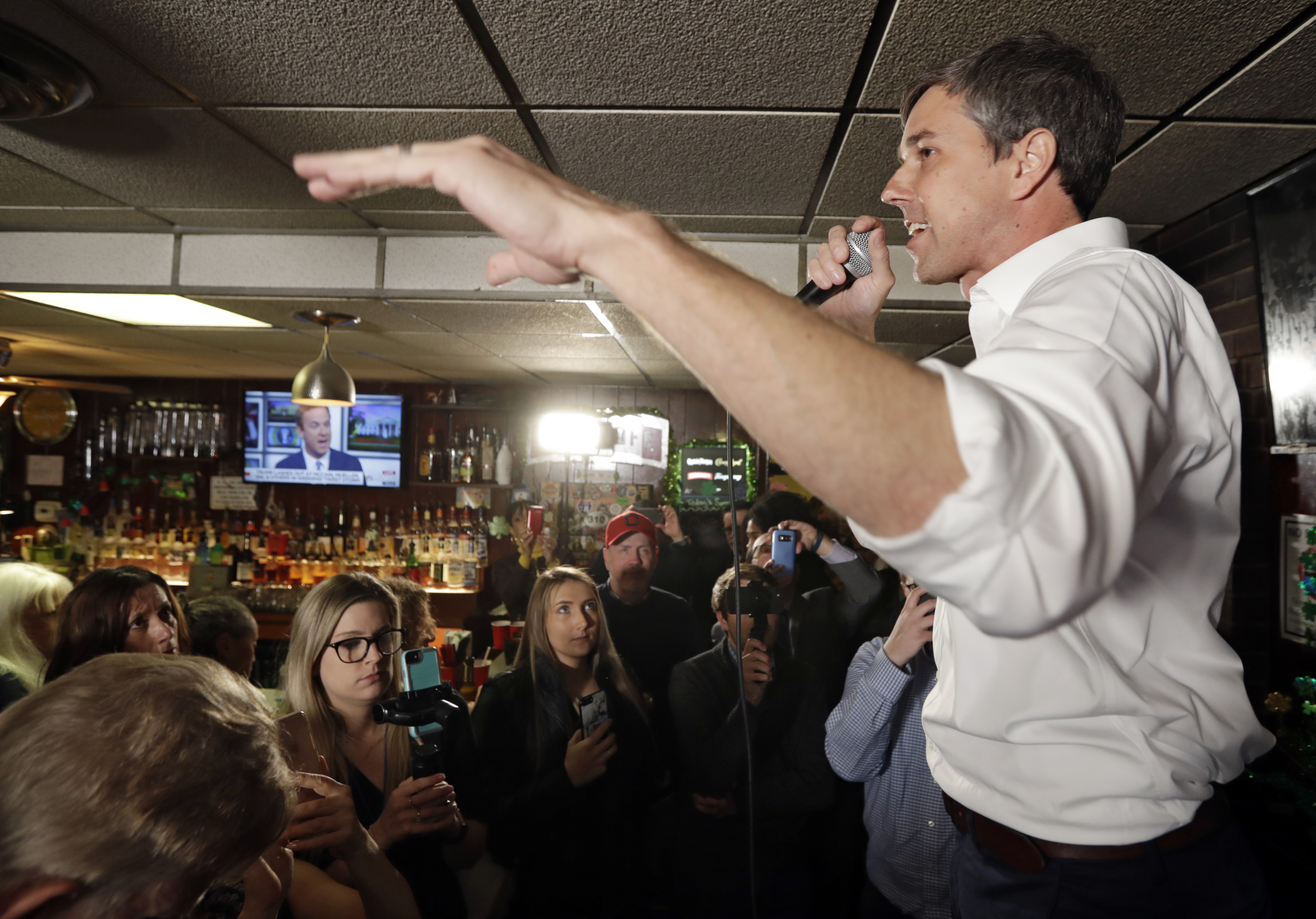 O’Rourke spoke to voters in Cleveland on Monday.