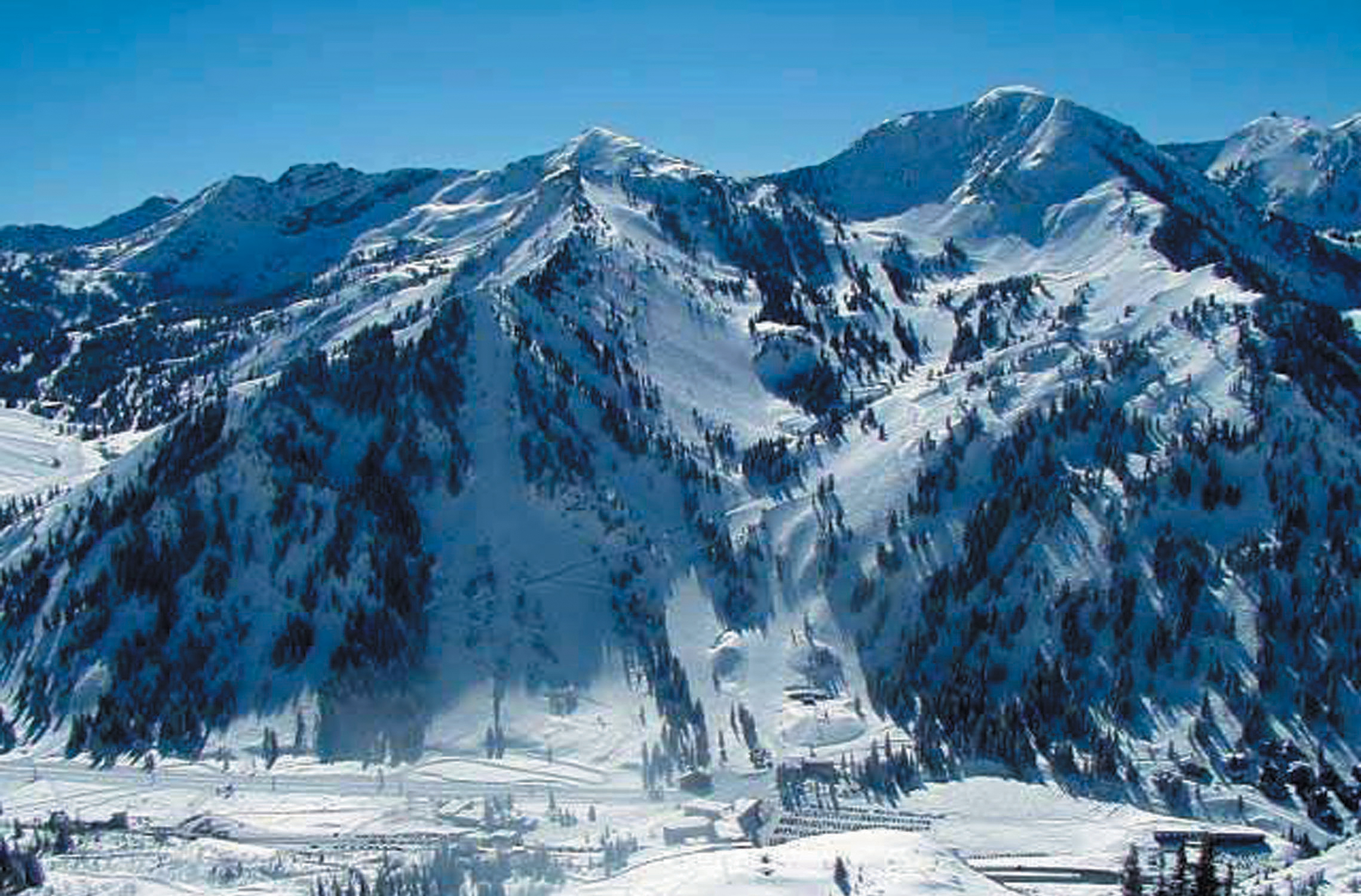An overview of Alta resort in Utah.