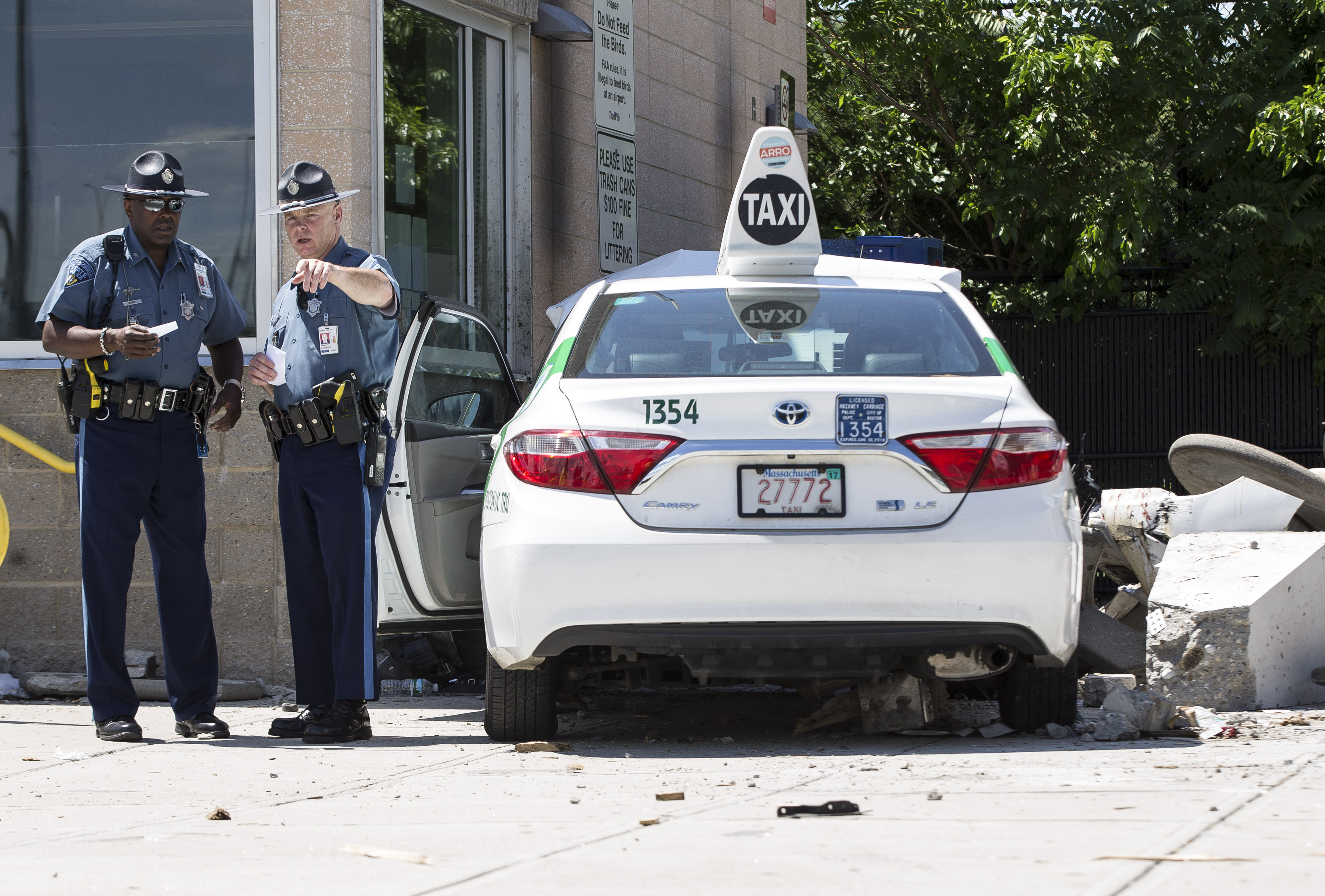 State troopers looked over the scene.