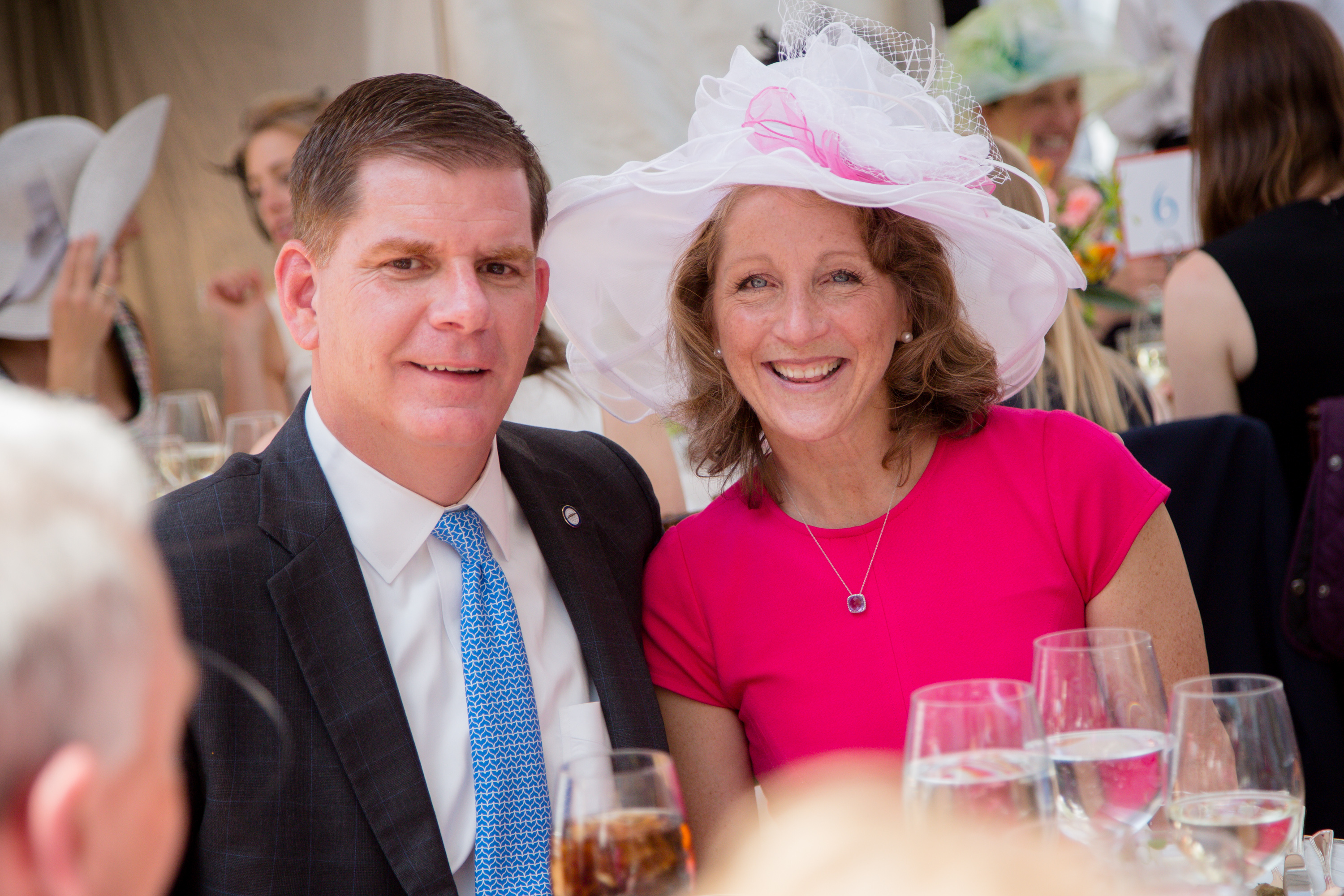 Marty Walsh and Lauren Baker.