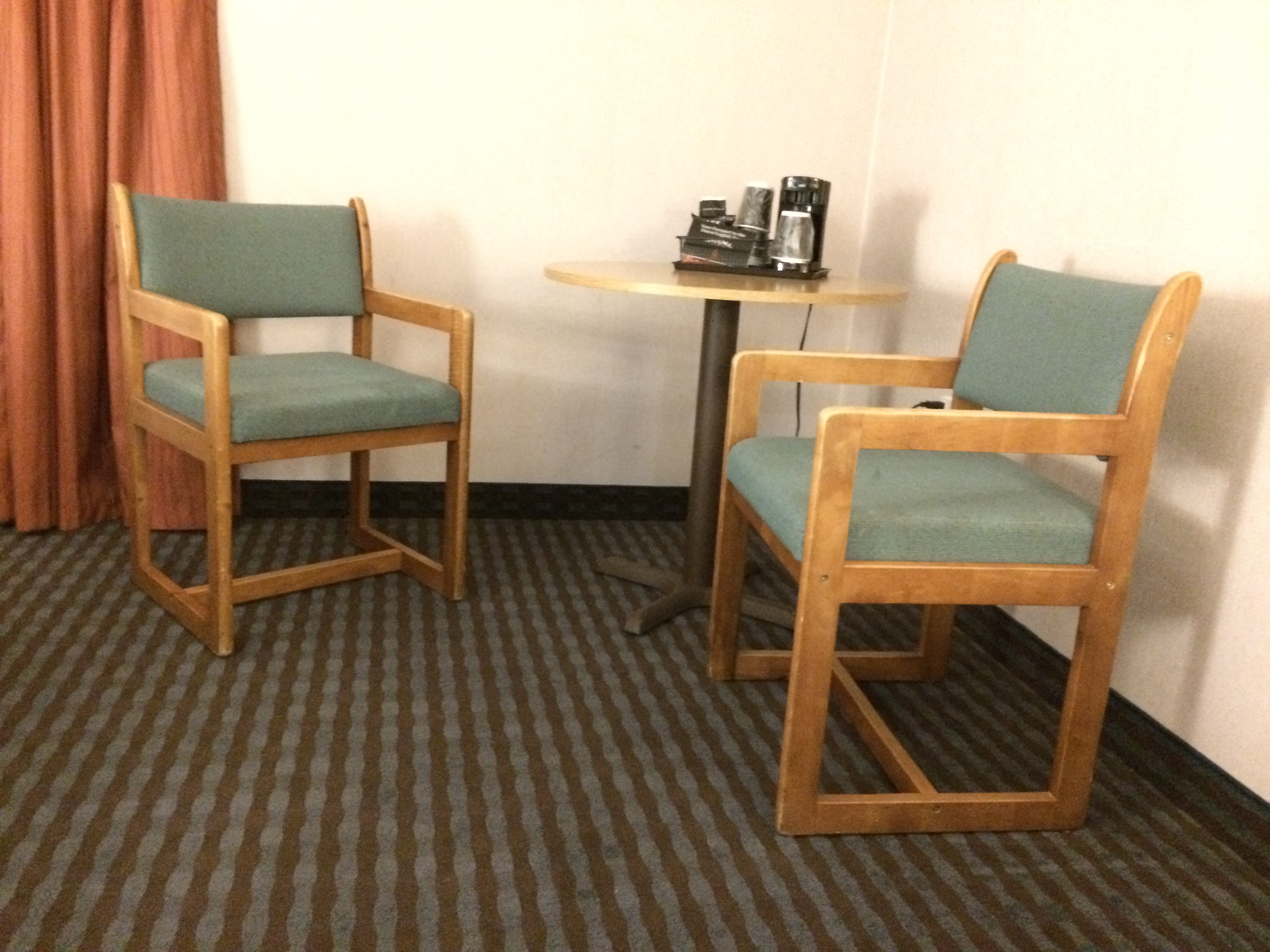 The chairs inside a Midtown Hotel’s room.