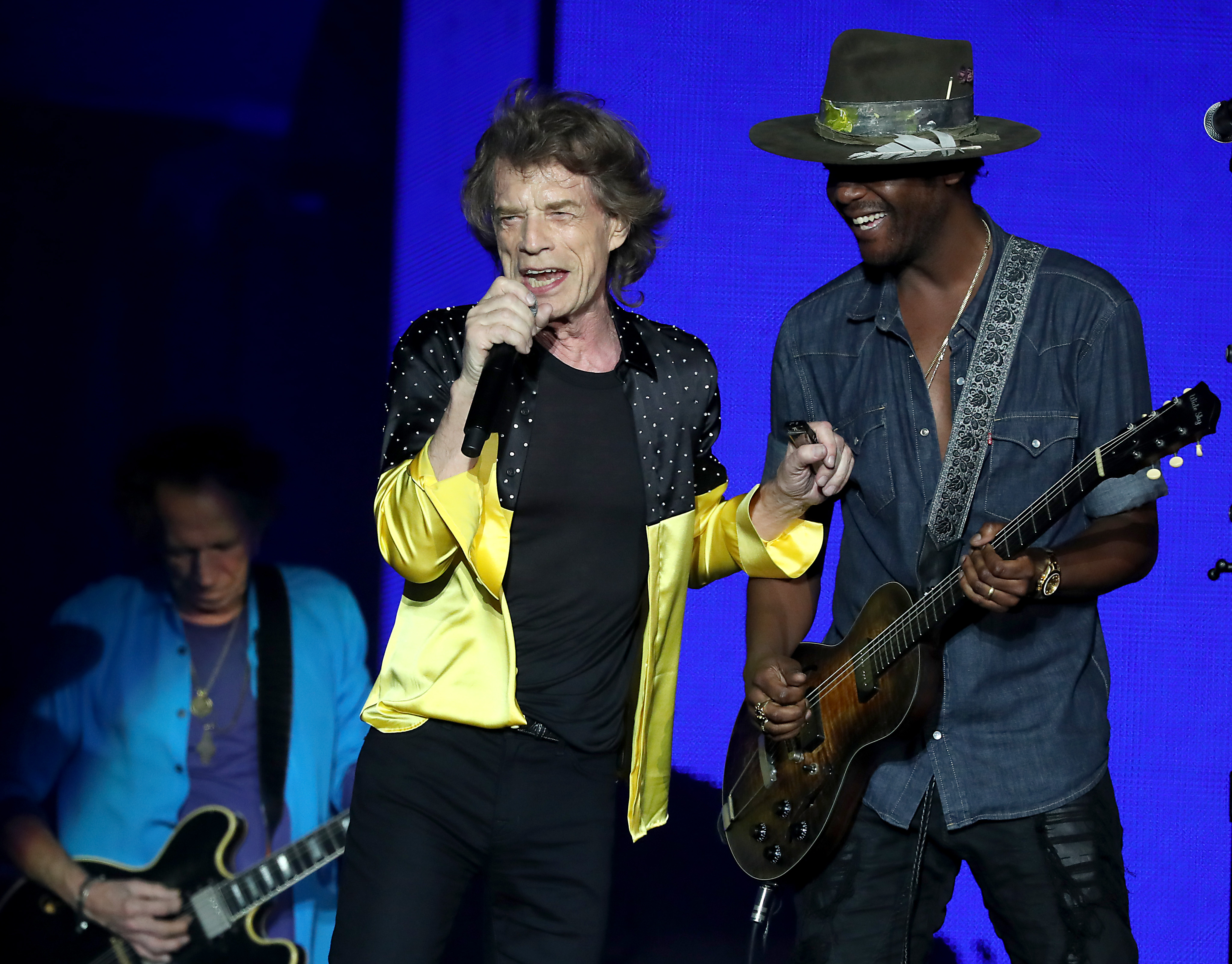 Mick Jagger performed with Gary Clark Jr and his band.