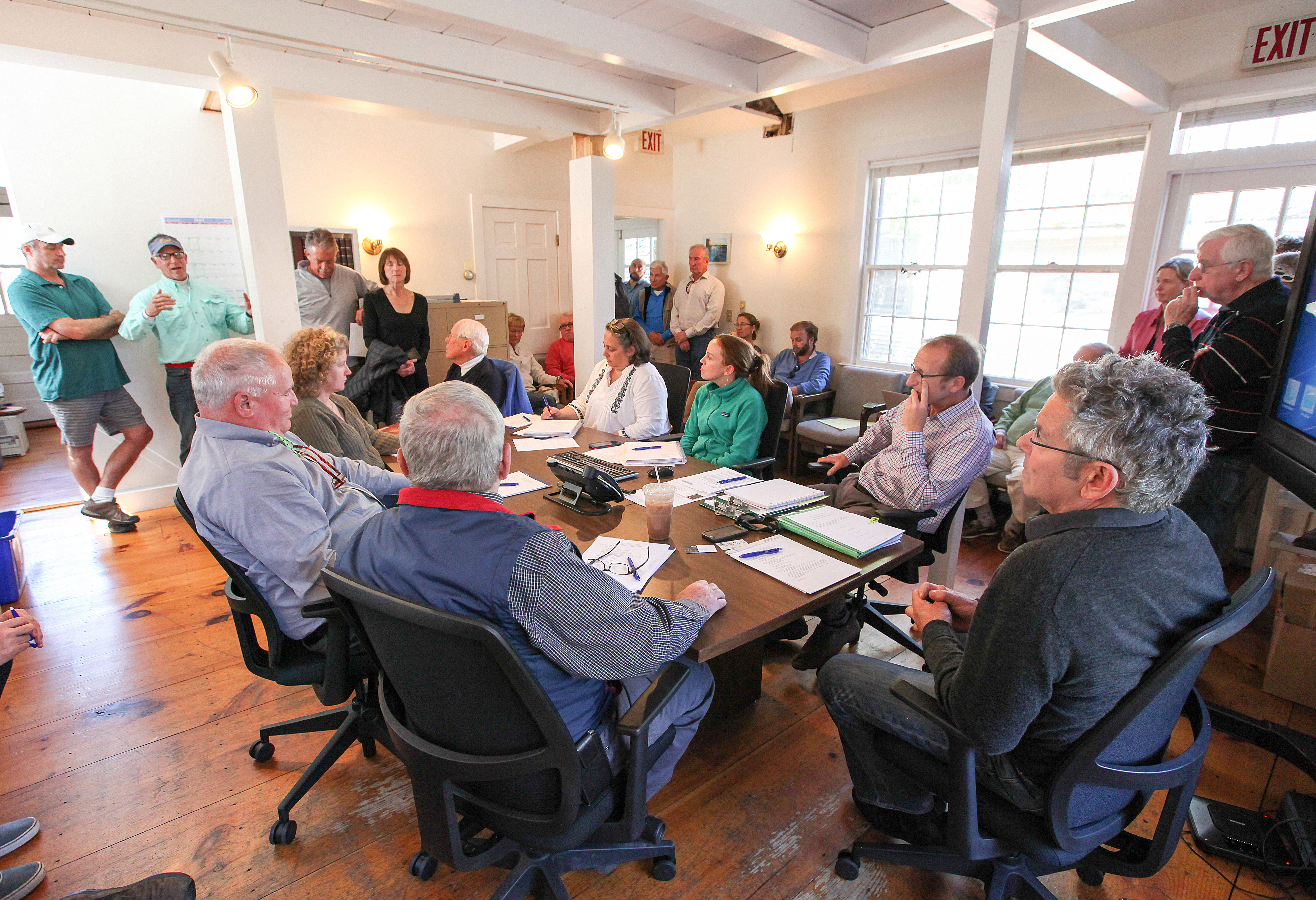 The Nantucket Land Bank held a public meeting about its proposal to build housing for seasonal summer workers.