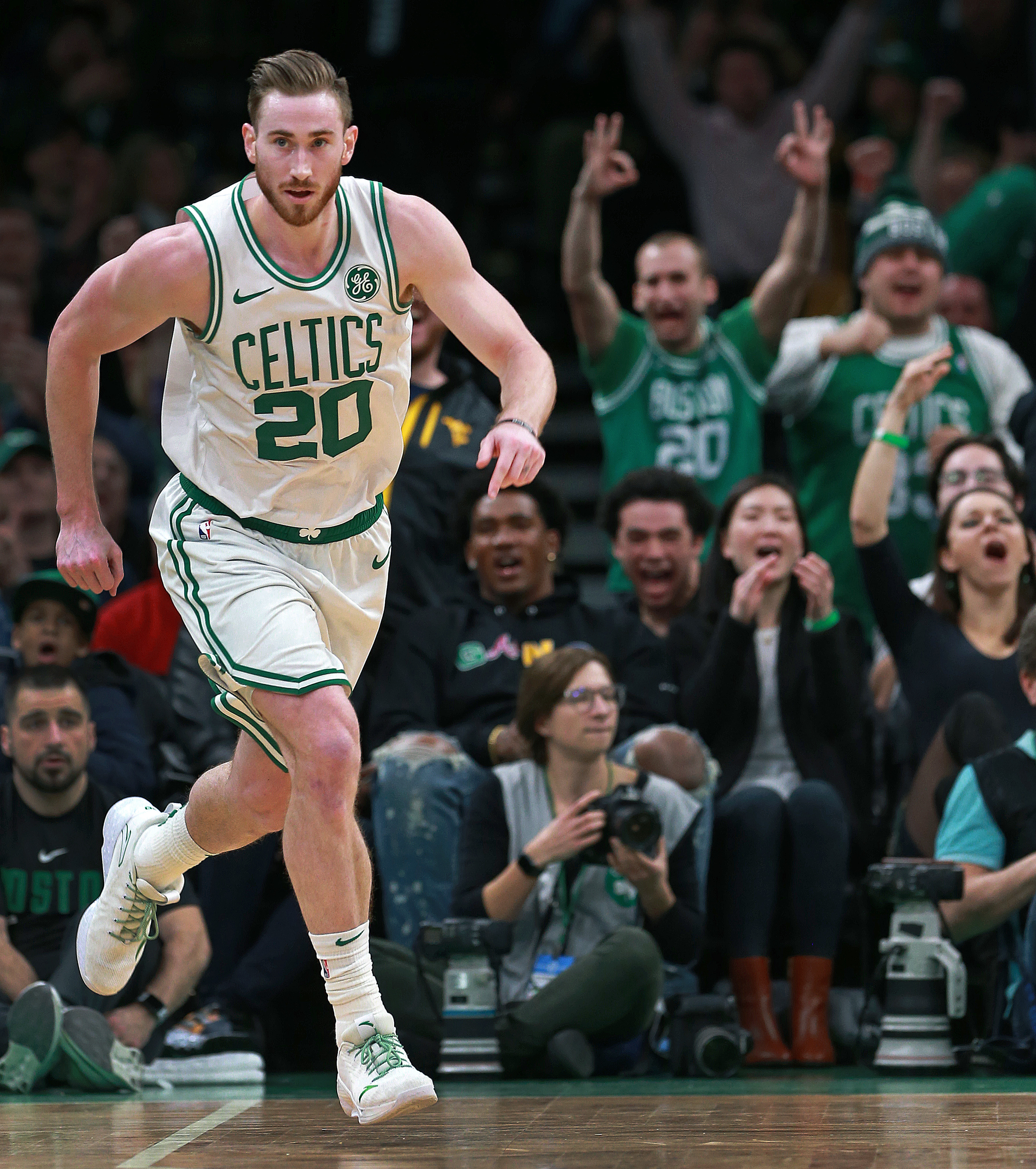 Gordon Hayward appeared to be walking on air after delighting the TD Garden crowd with a fourth-quarter 3-pointer.