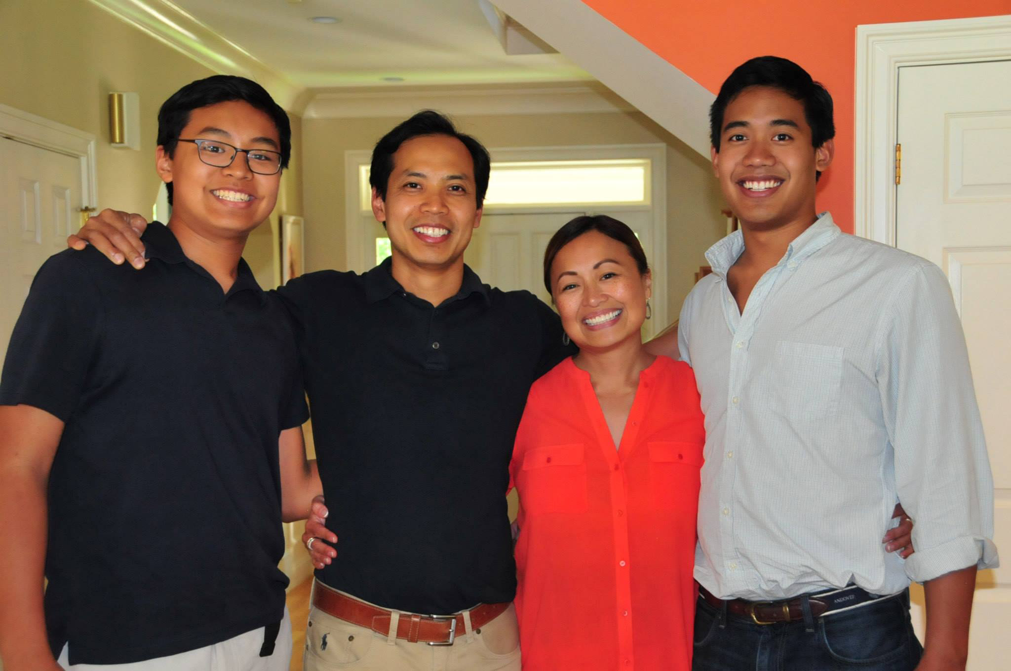 A family photo from this year of Sheila Lirio Marcelo with son Adam, husband Ron, and son Ryan.