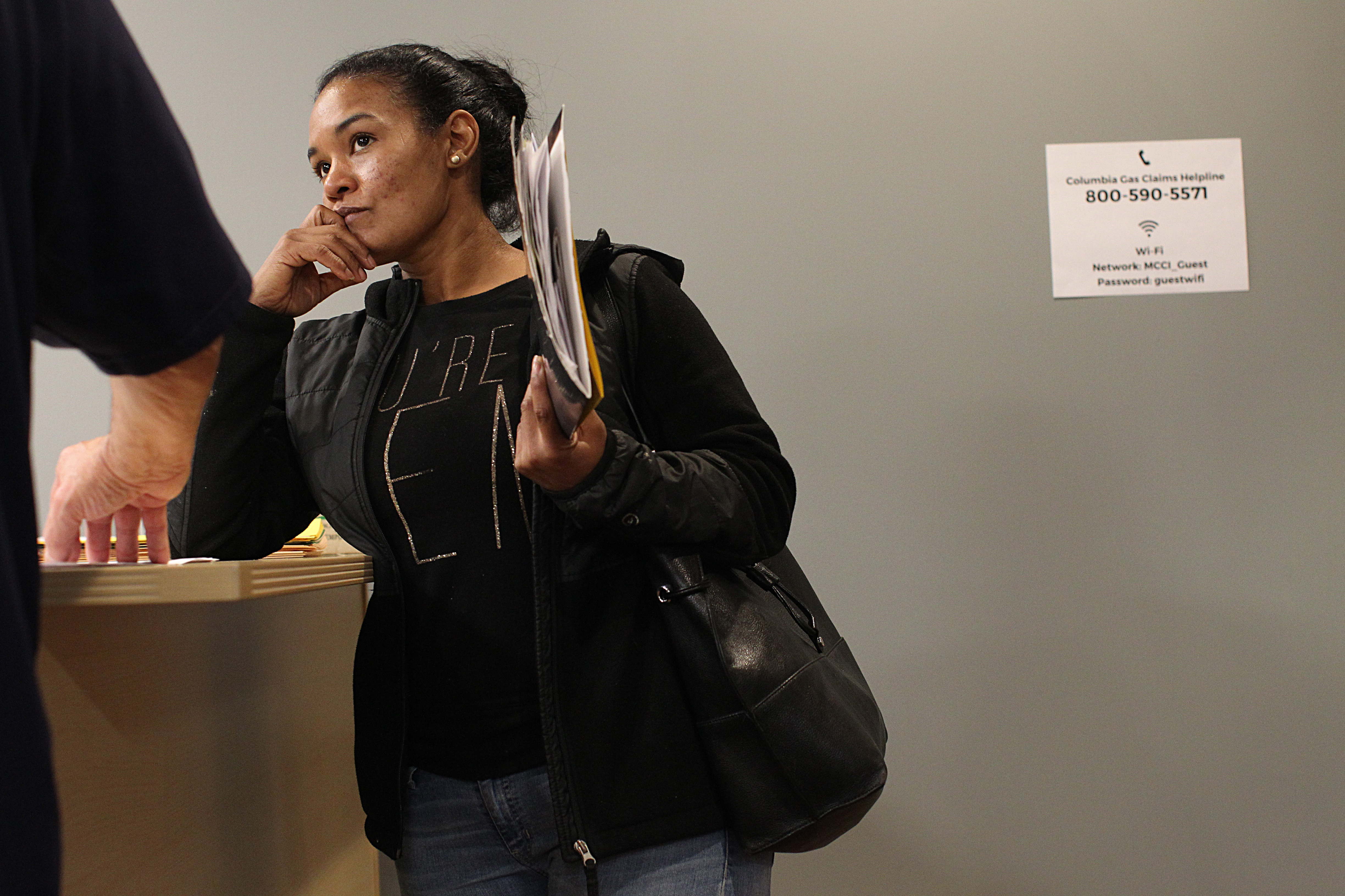 Elizabeth Bautista tried to secure an emergency loan for her business but learned that she needs a claim number from Columbia Gas.