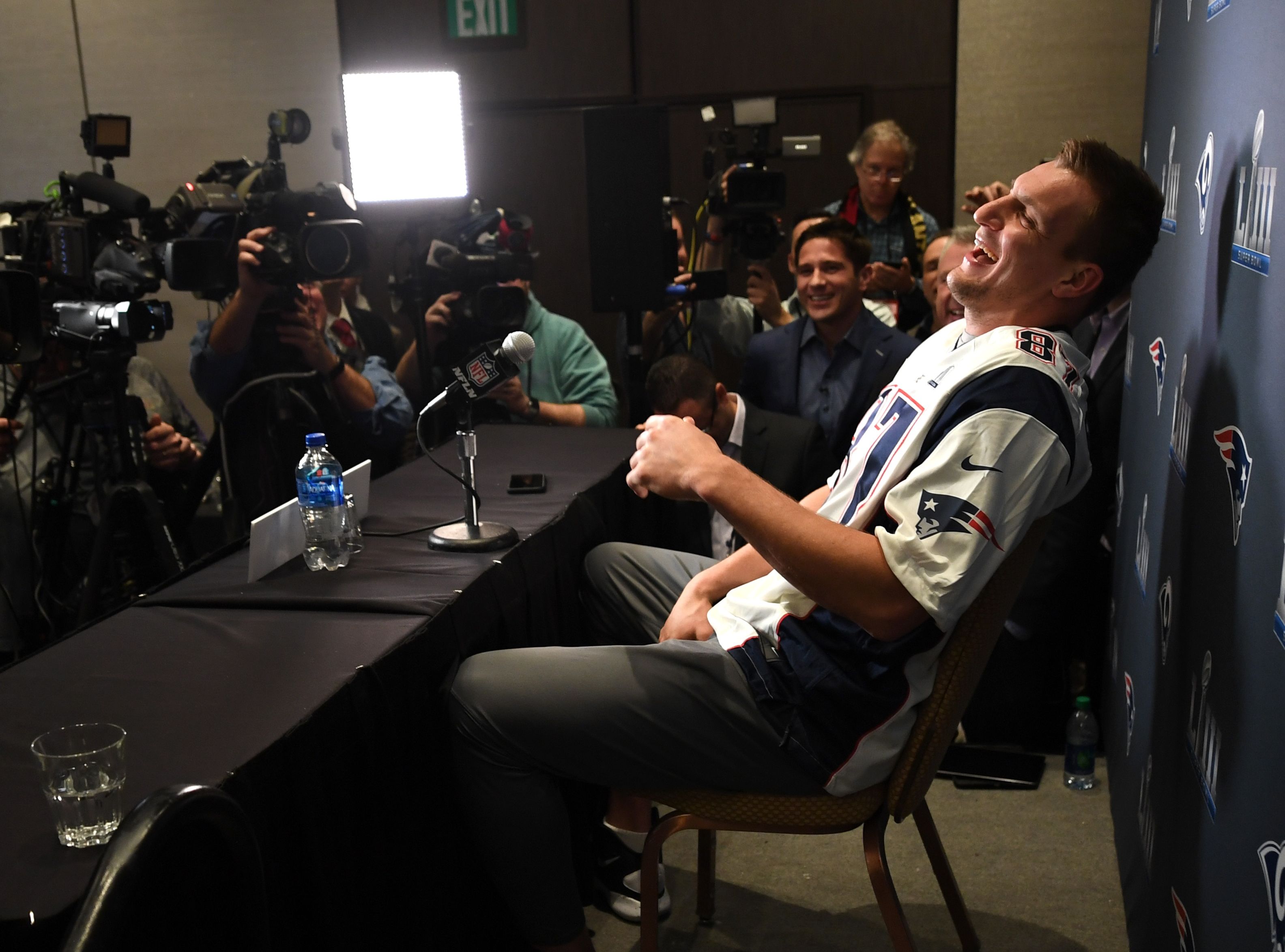 Rob Gronkowski had plenty of smiles before and during his final Super Bowl.