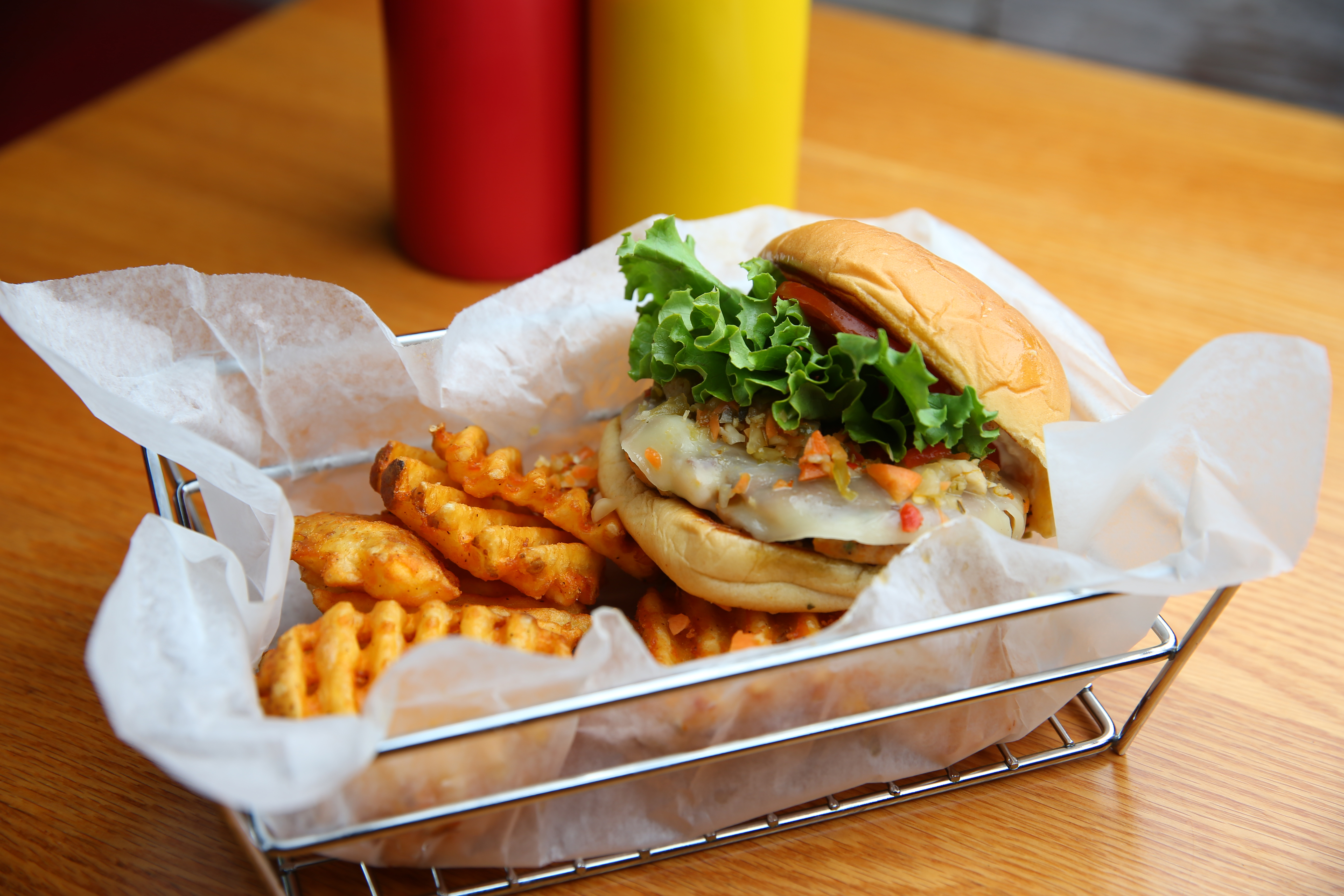 Turkey burger at WuBurger in Cambridge.