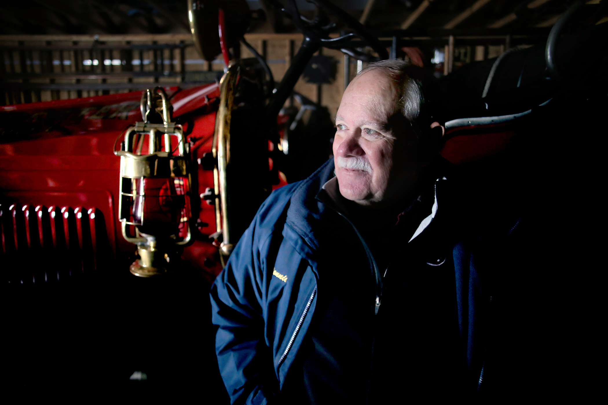 History buff Don Lennerton looks after the mile markers on the Boston Post Road.