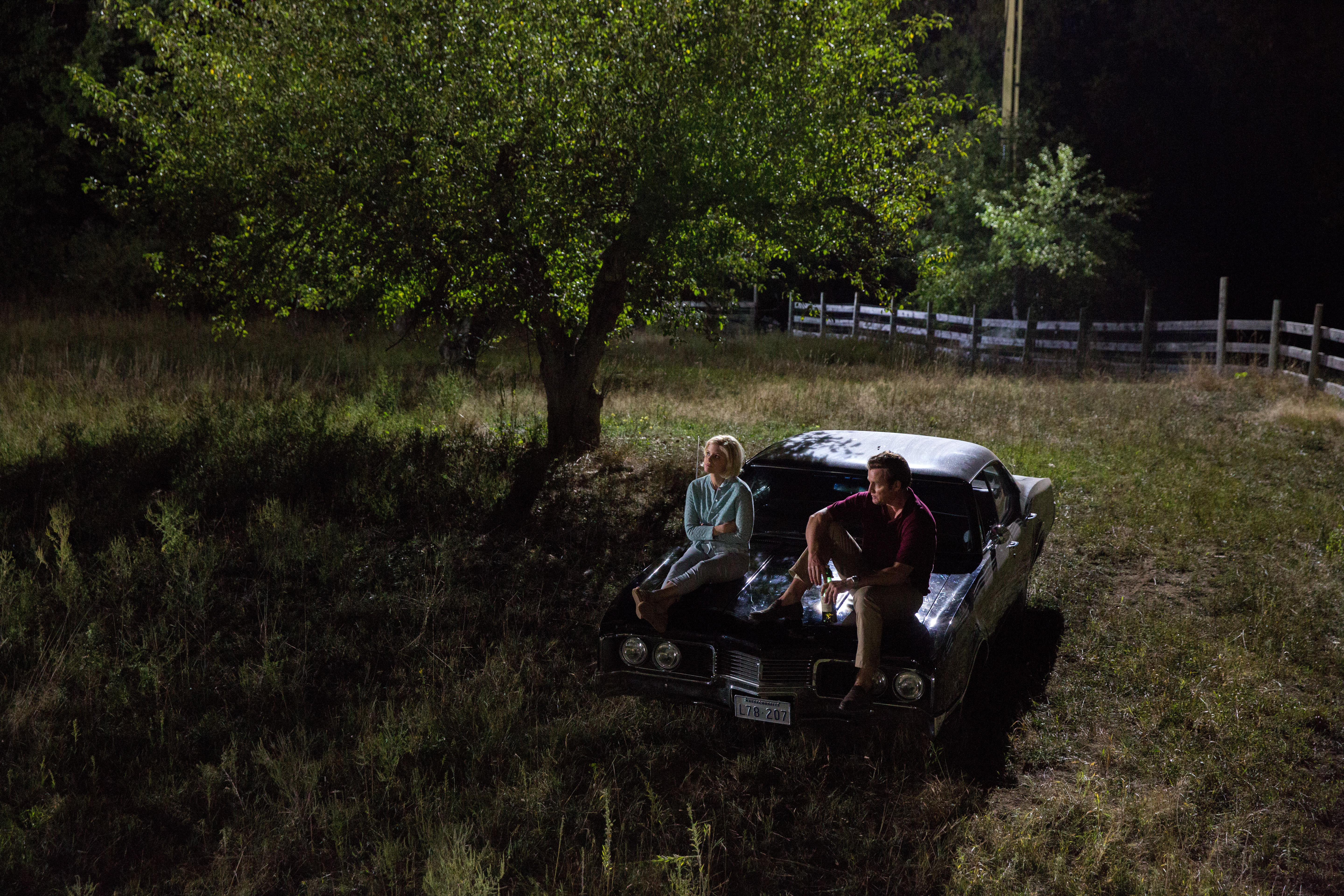 Kate Mara stars as Mary Jo Kopechne and Jason Clarke as Ted Kennedy in the 2017 film "Chappaquiddick.”