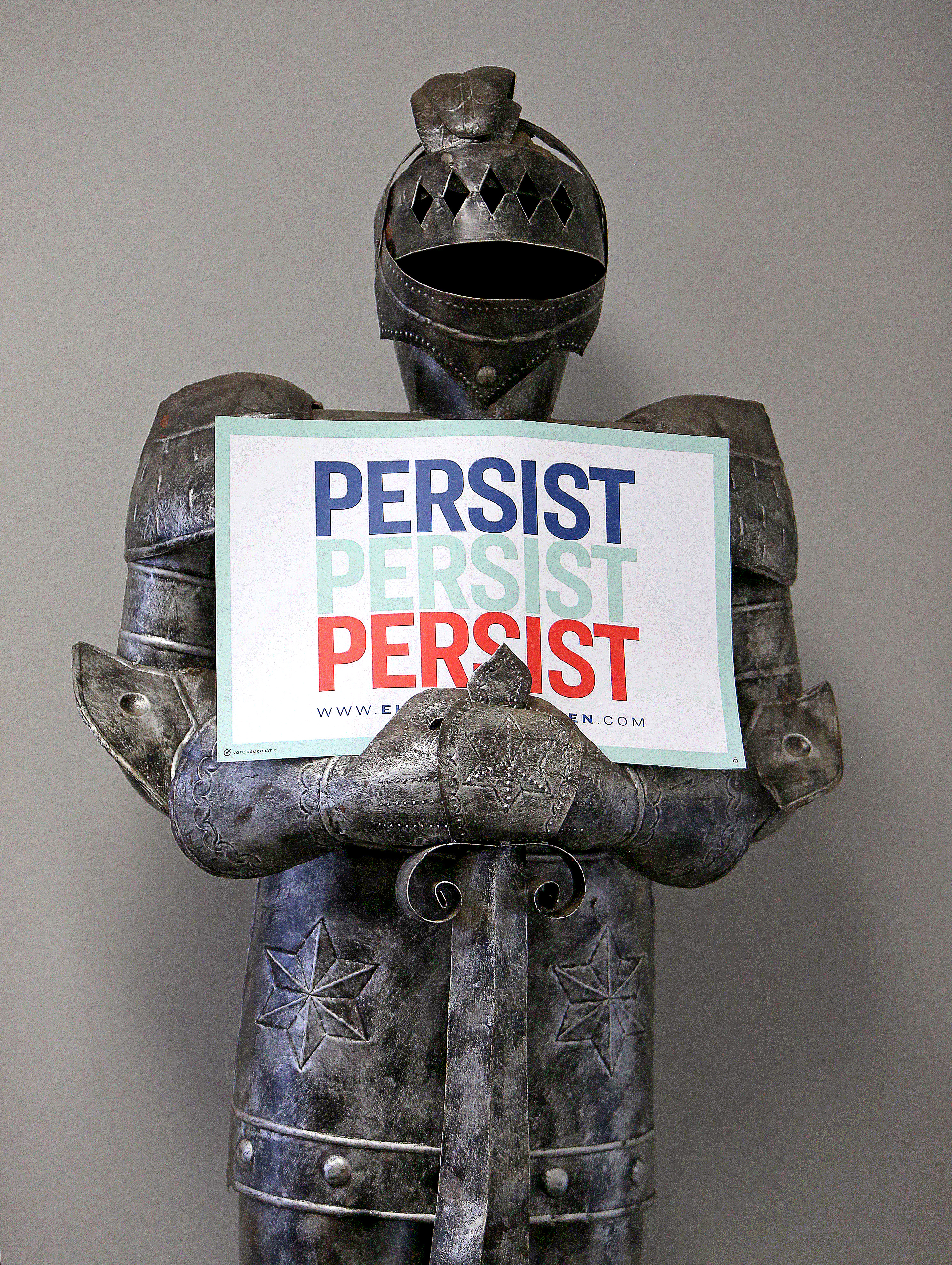 A suit of armor stood watch over one of the meeting rooms. Dubbed “Sir Plans Alot,” it was discovered by a staff member at a yard sale.