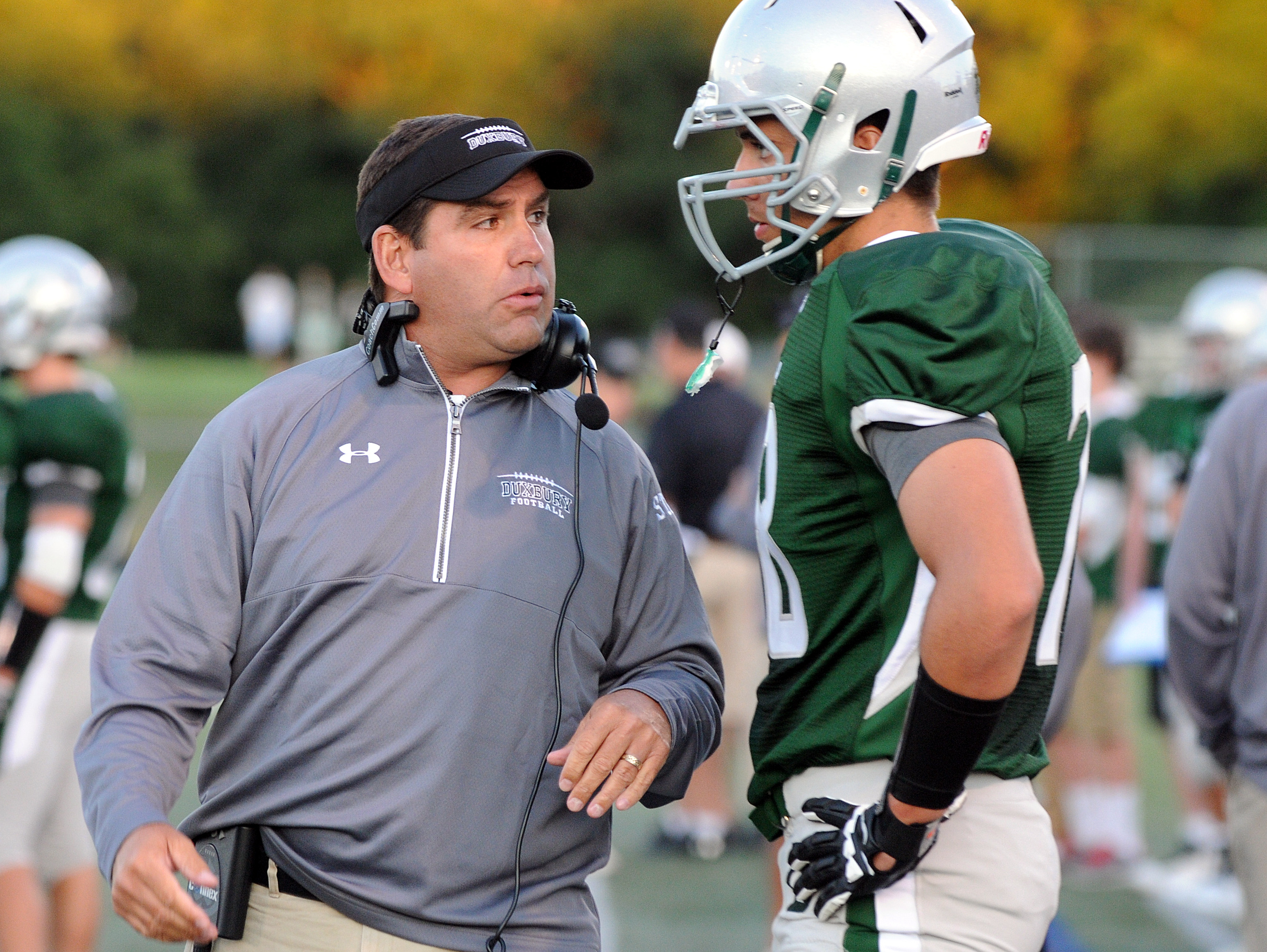 Duxbury head coach Dave Maimaron said he has seen the benefit of integrating Duxbury’s youth level program with his high school program. “When our kids come in on the freshman level, they have a good understanding of our base,’’ Maimaron said.