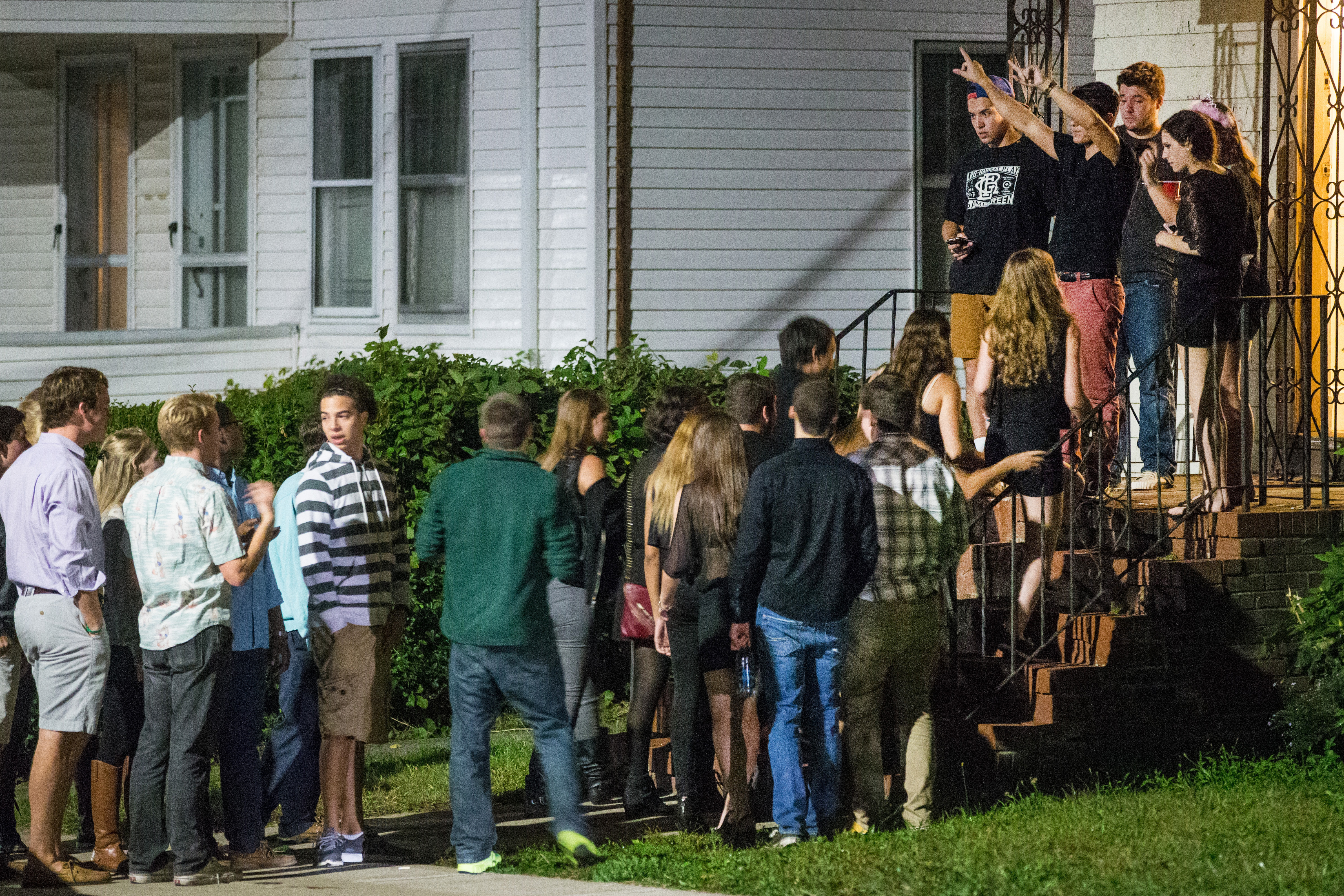 Longtime residents of college neighborhoods, like this one on Foster Street in Brighton, say late-night rowdy parties cut into their sleep and their quality of life.