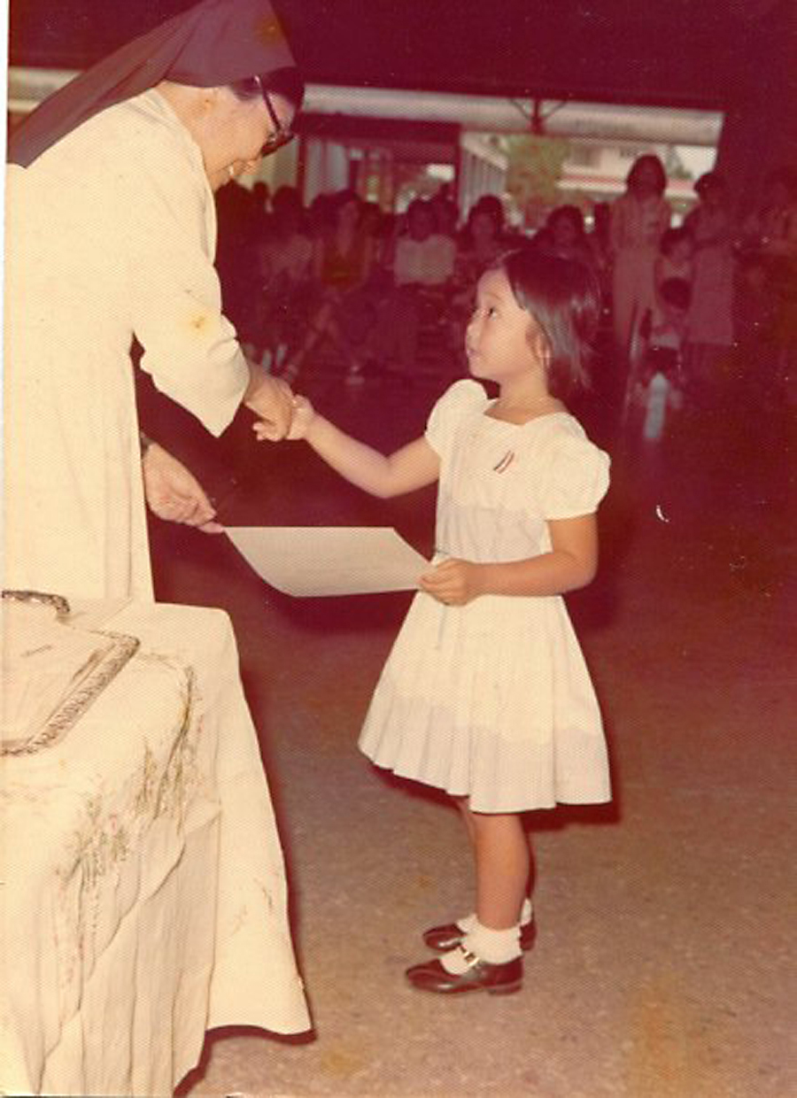 Sheila Lirio Marcelo as a kindergartner.