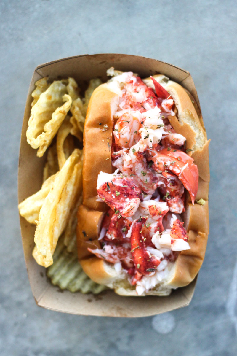The winning lobster roll in last weekend’s Down East World’s Best Lobster Roll competition in Maine.