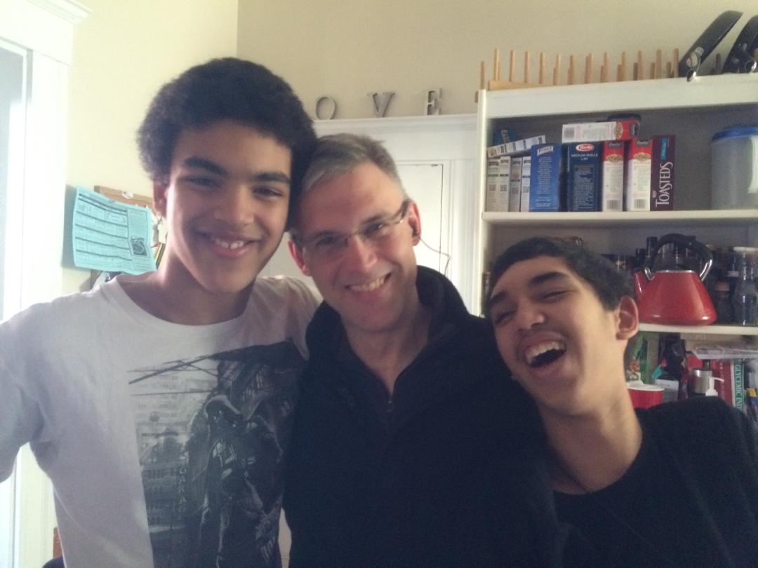 The author and his sons.