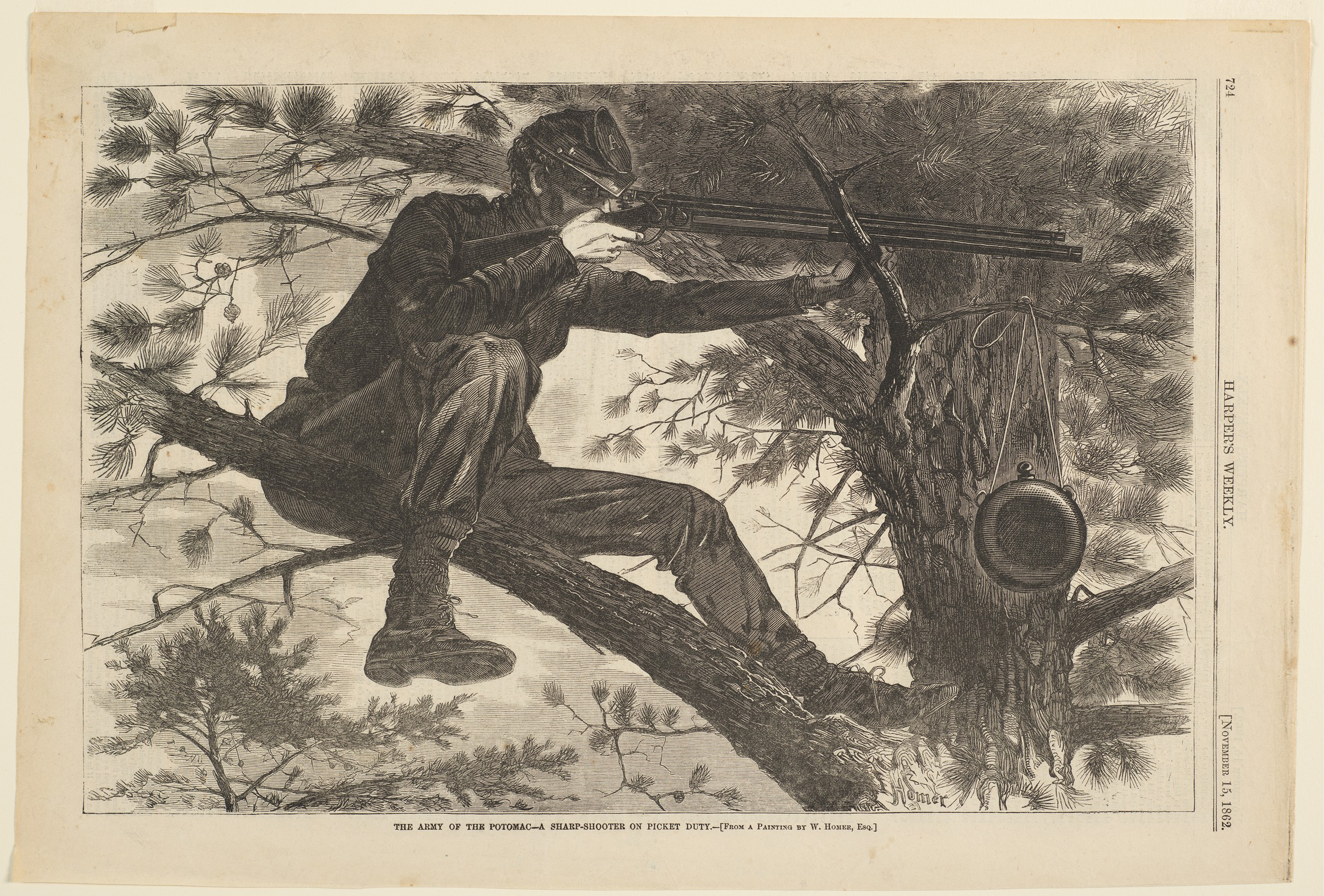 “The Army of the Potomac — A Sharpshooter on Picket Duty”