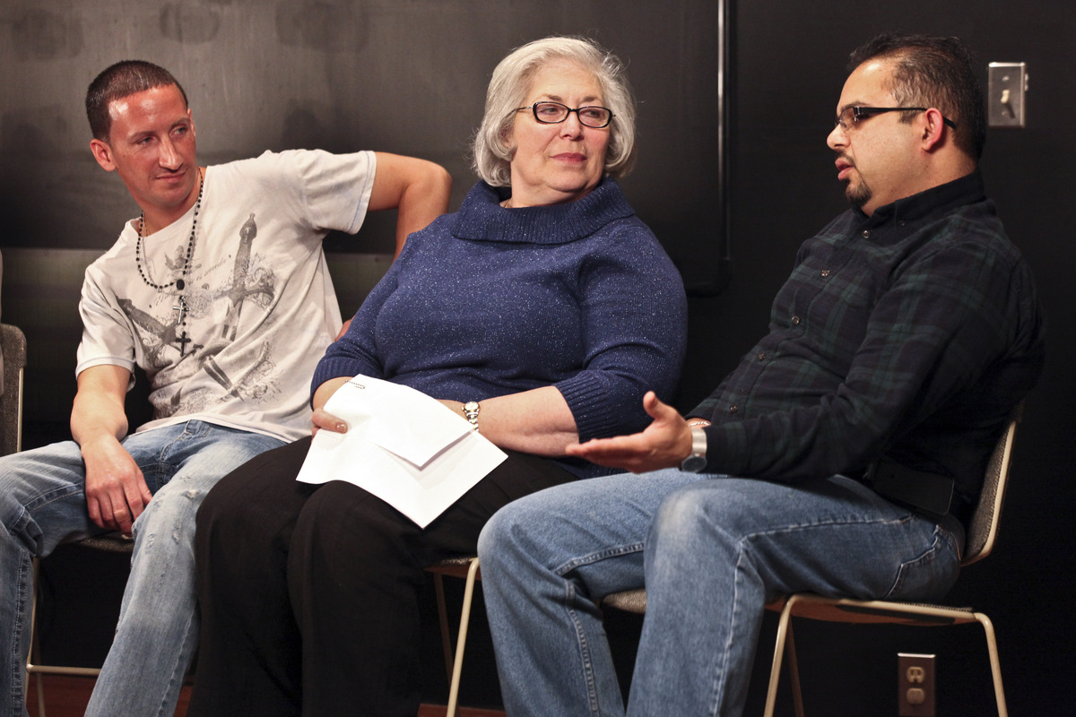 Panelists Kurt Levasseur, Lucia DiDuca, and Yogesh Kumar.