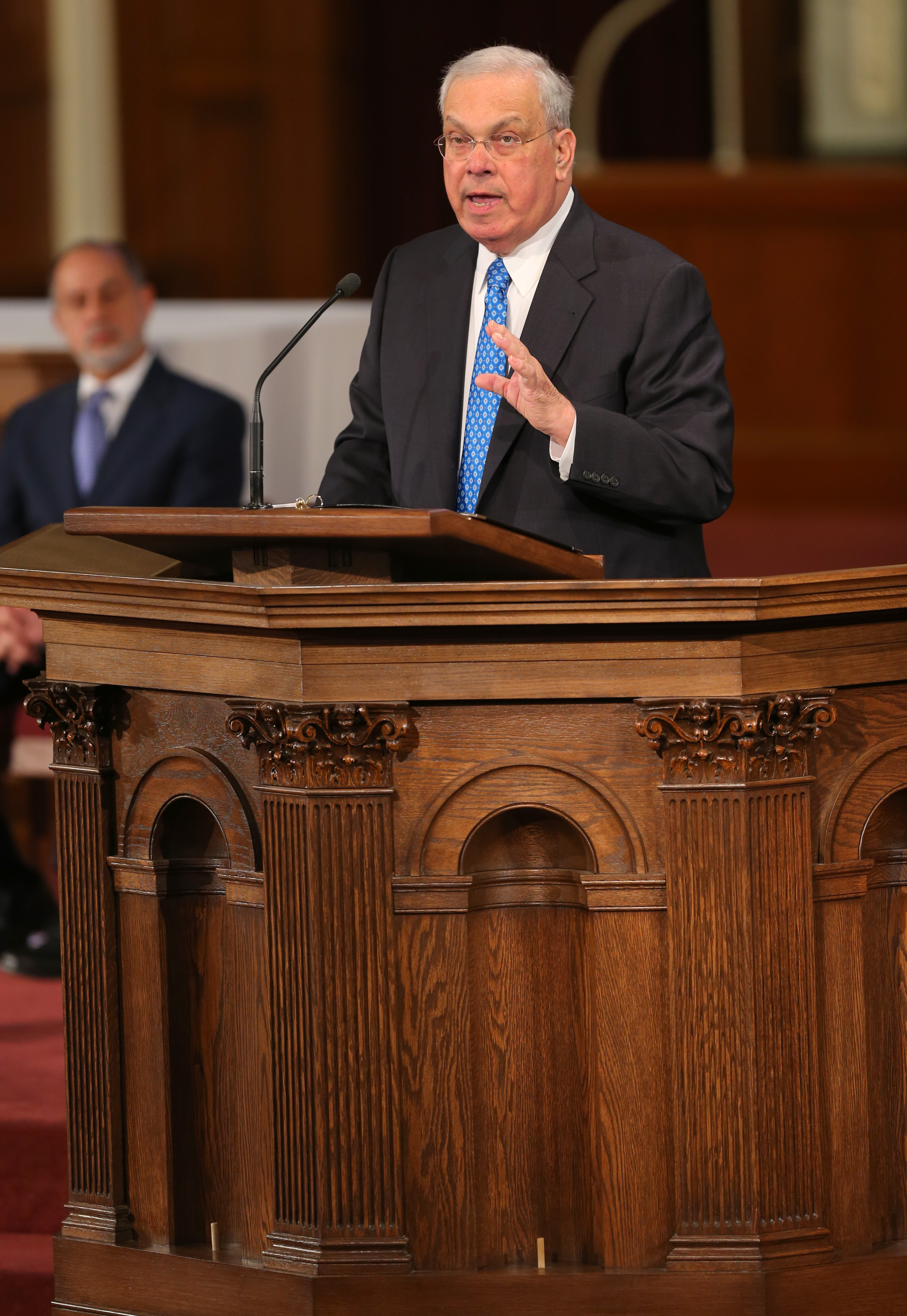 Mayor Thomas Menino speaks at the memorial service yesterday.