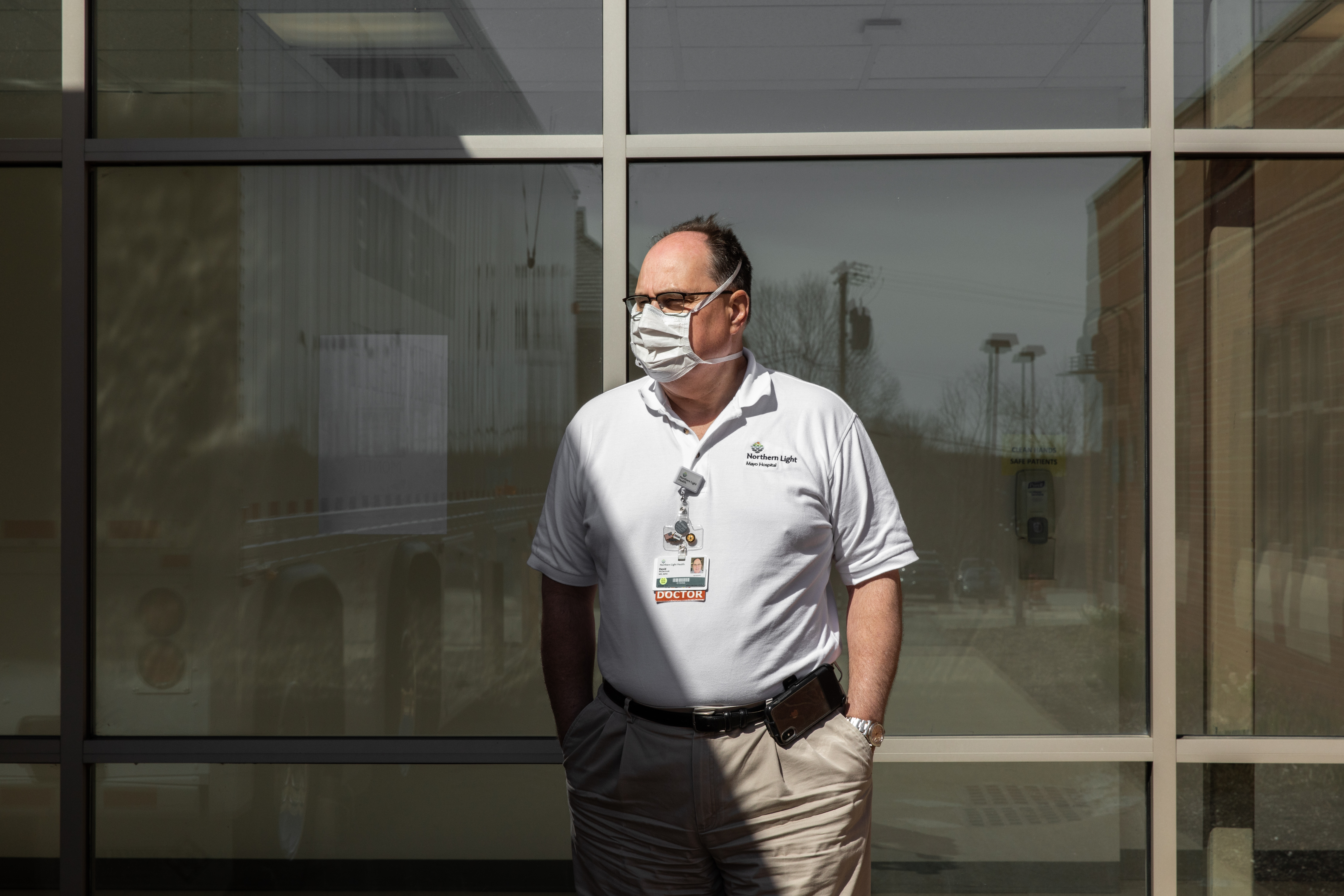 Dr. David McDermott is a senior physician at Northern Light Mayo Hospital, which is overseeing the county's drive through testing units.