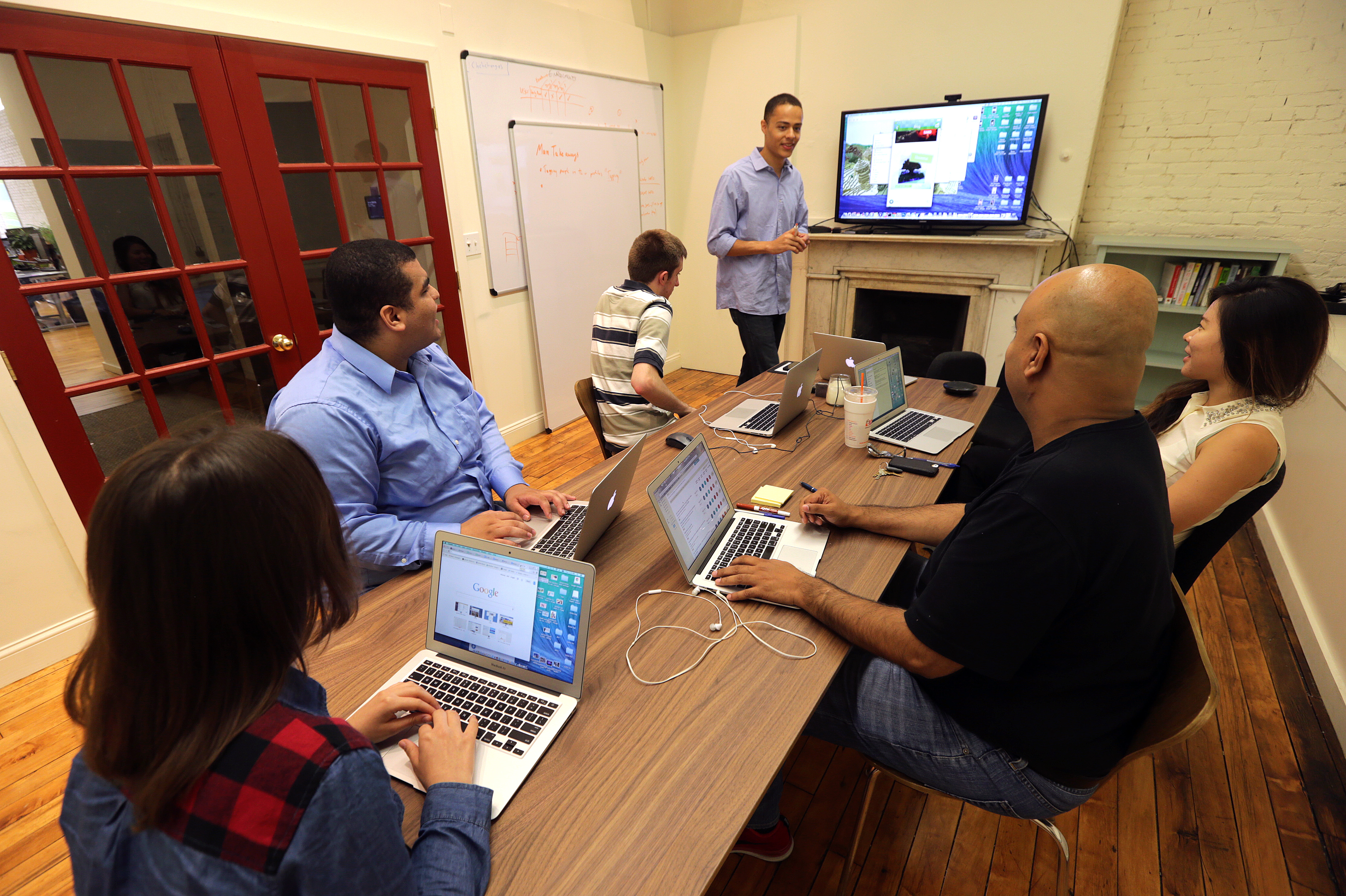 An Amino team meeting.