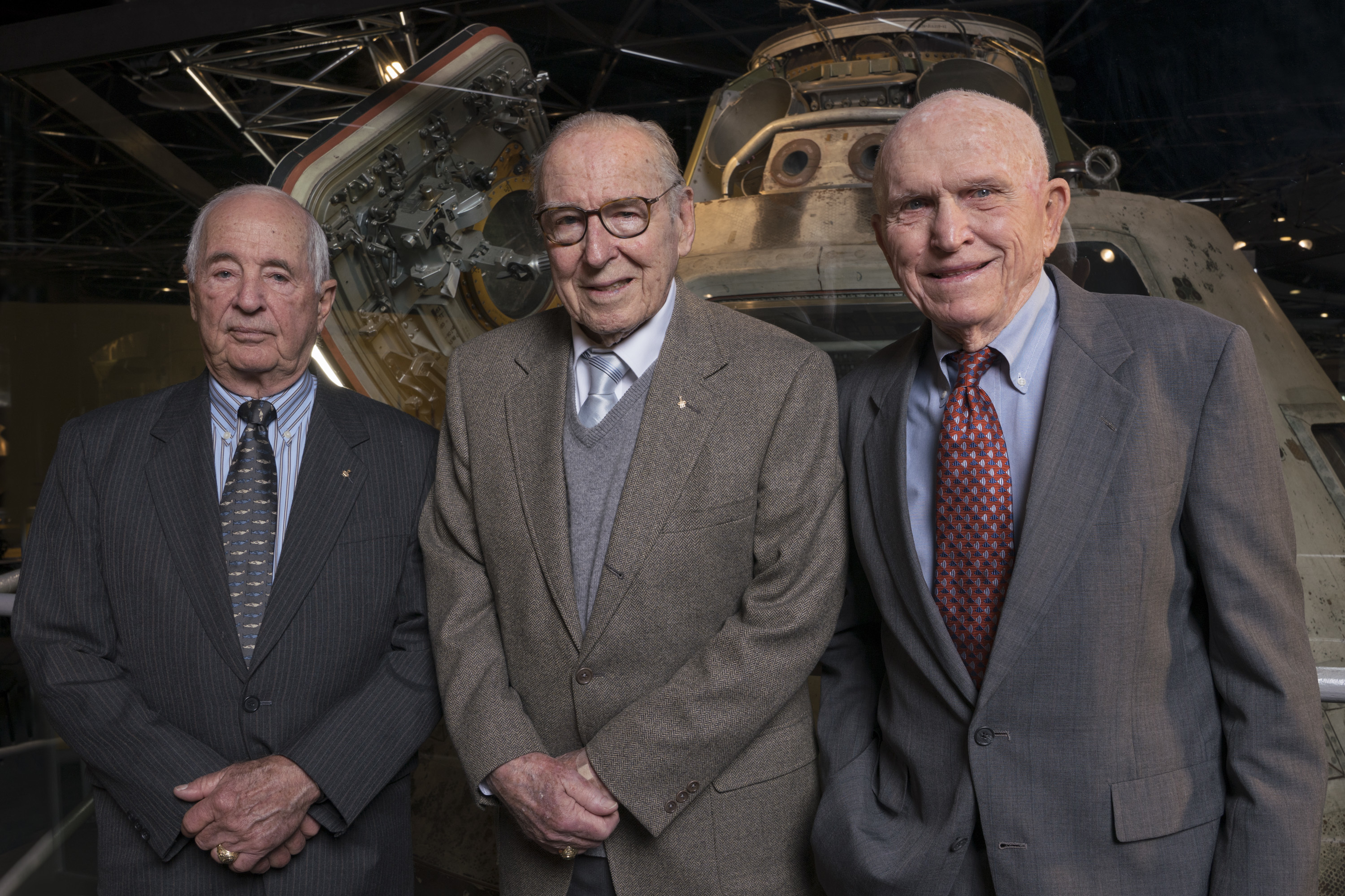 The Apollo 8 crew reunited earlier this year at the Museum of Science and Industry in Chicago. From left: Anders, Lovell, and Borman.