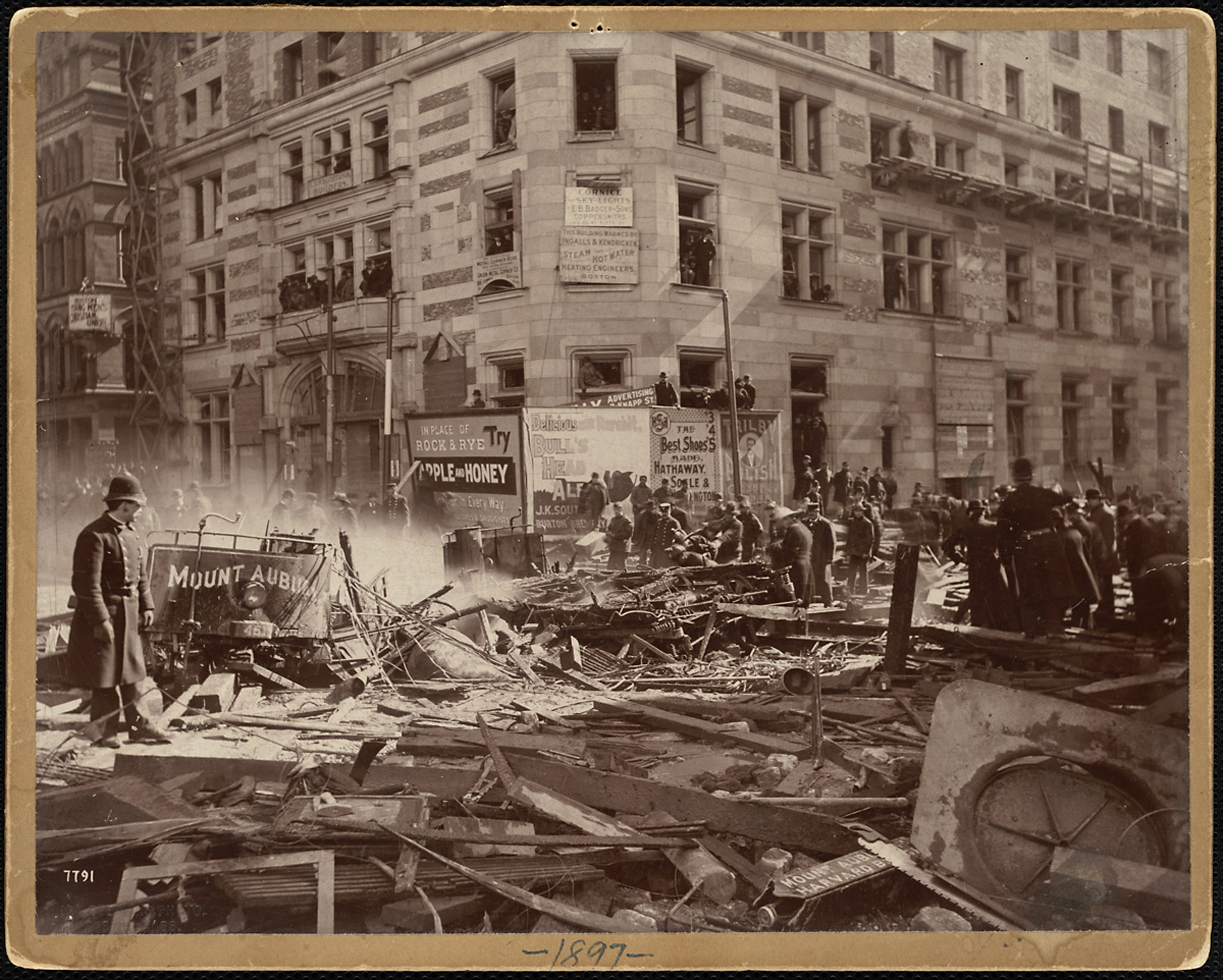On March 4, 1897, the sparks from an above-ground streetcar and an undetected gas leak combined to create a horrific explosion. Ten people were killed.