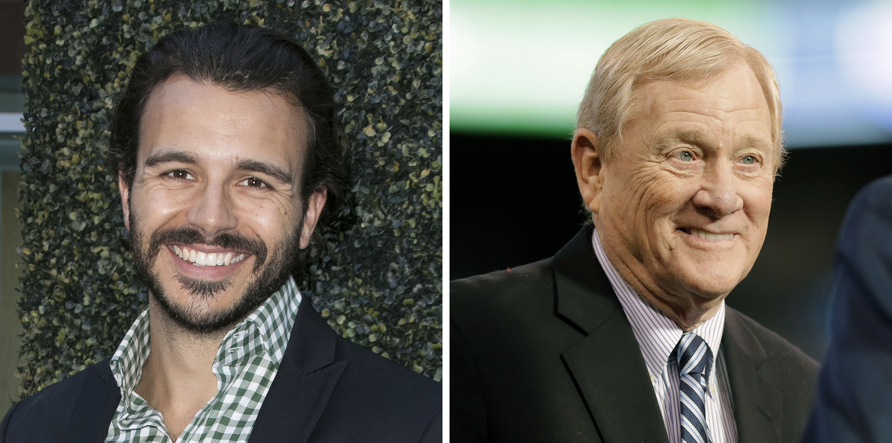 Charlie Ebersol (left) and Bill Polian (right), founders of the Alliance of American Football.