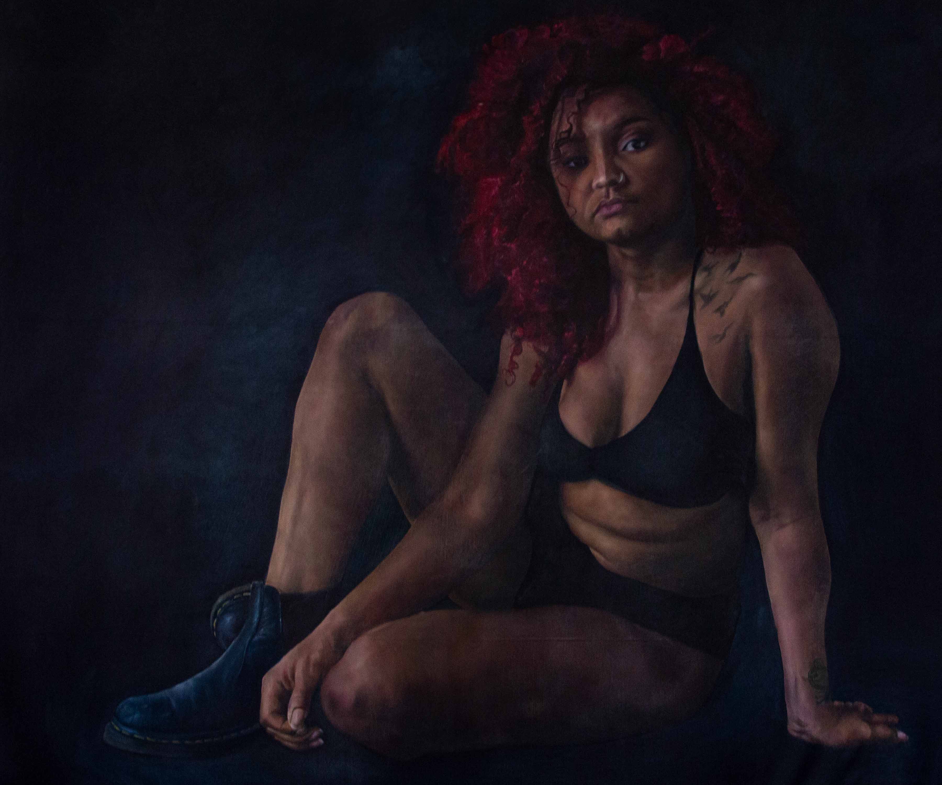 Marla L. McLeod created five large portraits to celebrate Black women.
