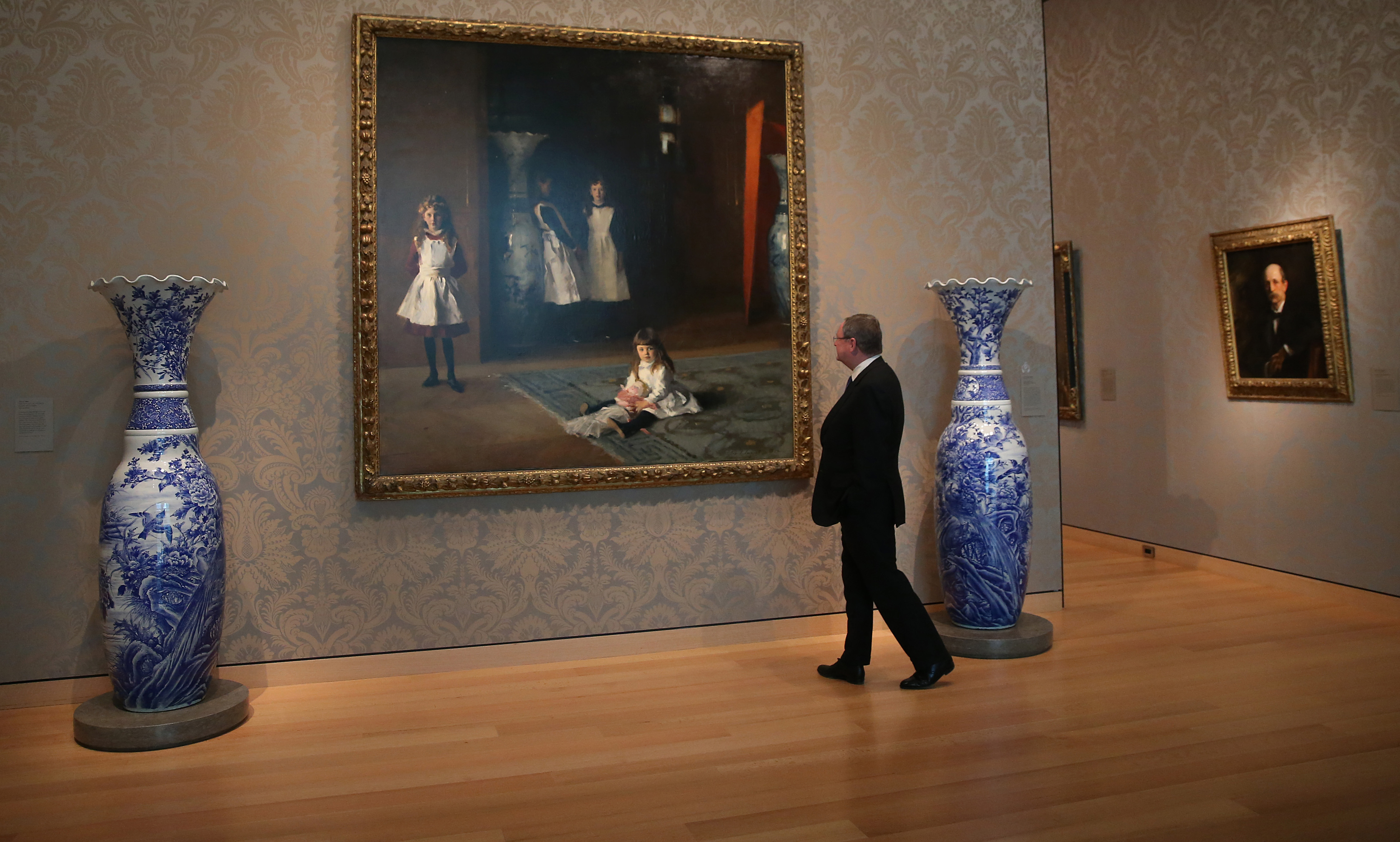 No retirement date has been set for Malcolm Rogers, 65, seen with John Singer Sargent’s “The Daughters of Edward Darley Boit.”