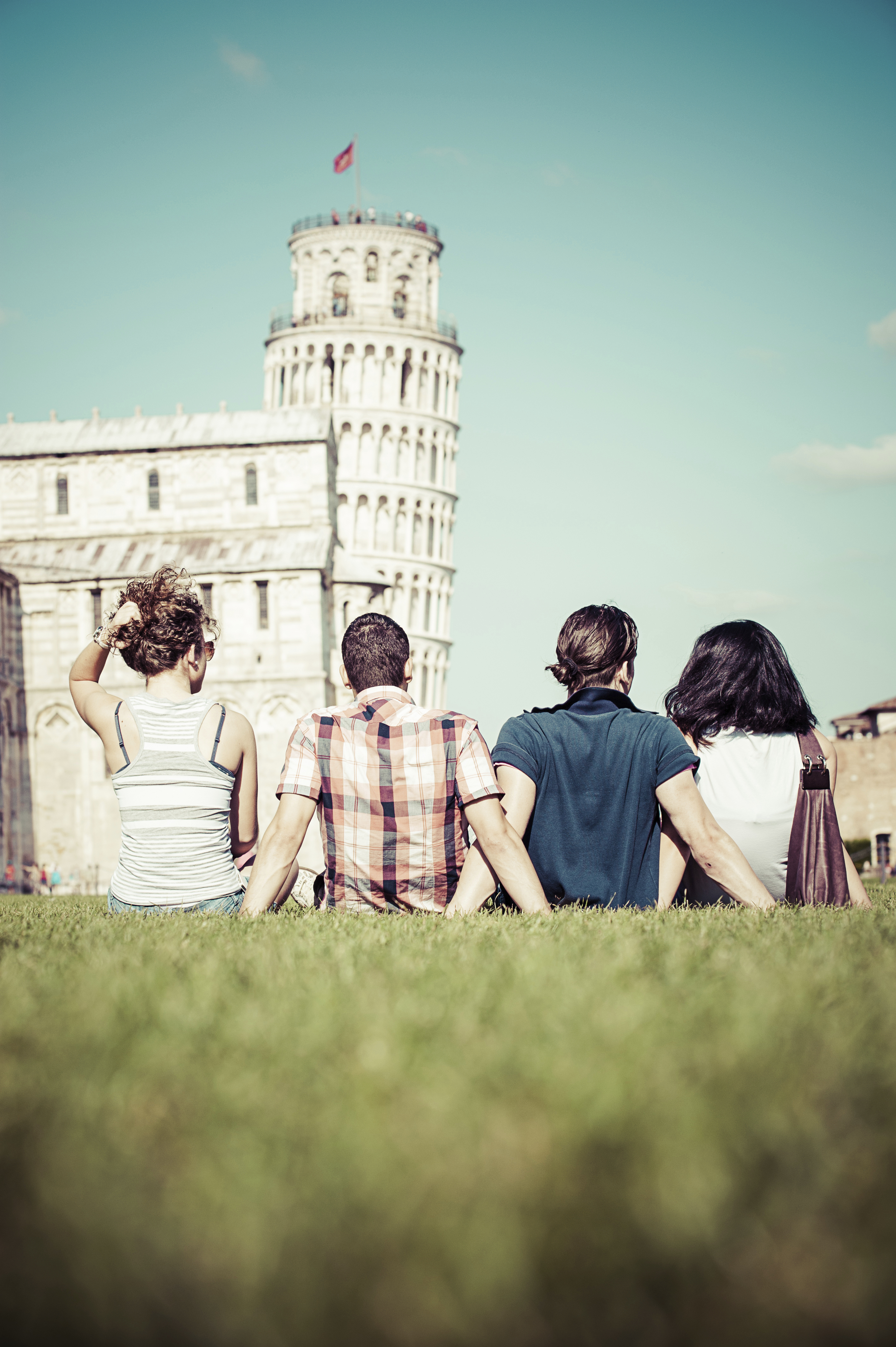 The Tower of Pisa in Italy.