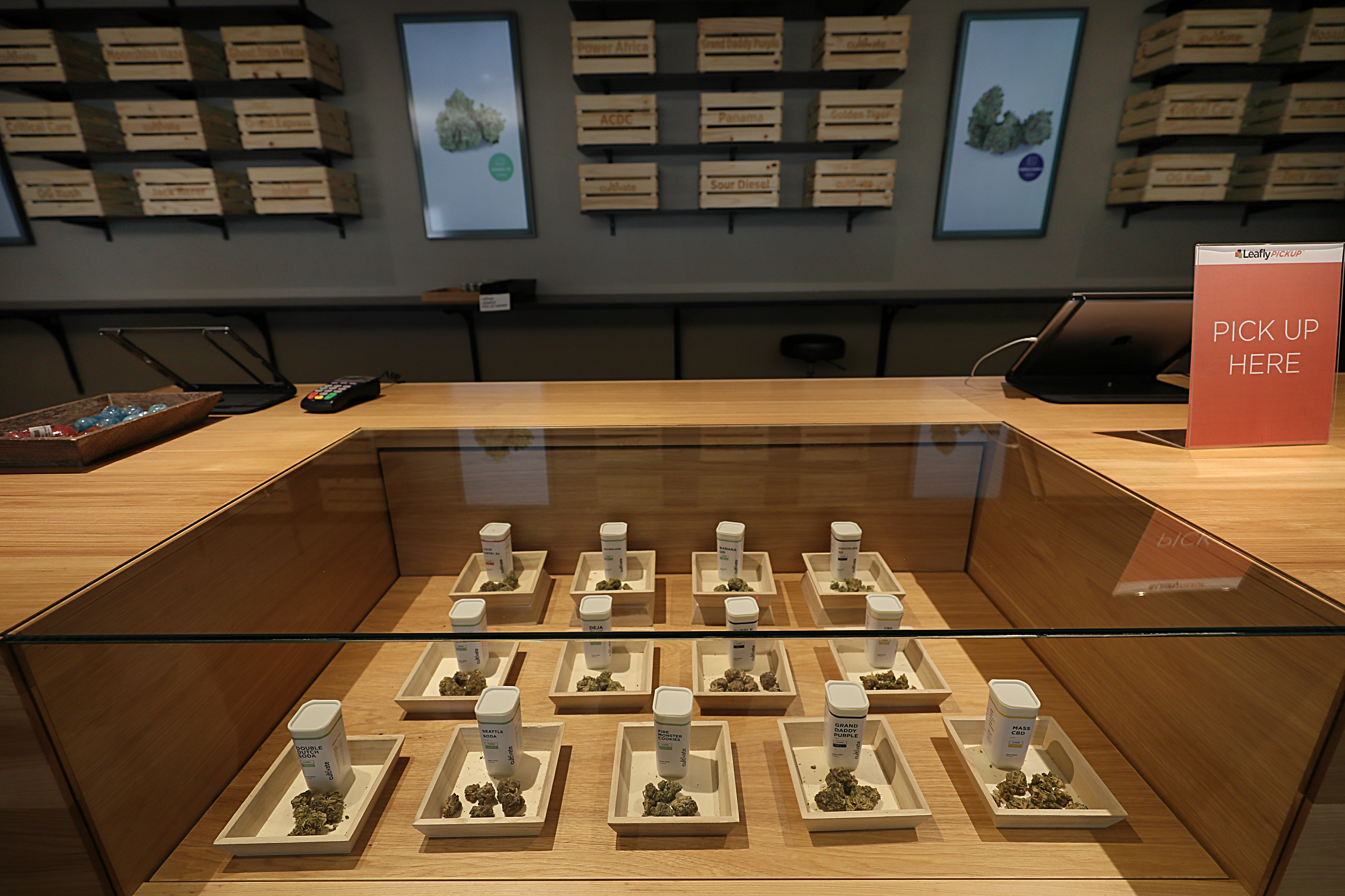 Pictured is some of the medical marijuana for sale at Cultivate.