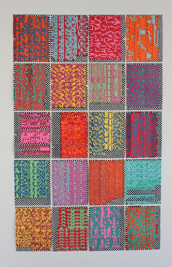 An installation view of “Lottery Grid Drawings” by John O’Connor.