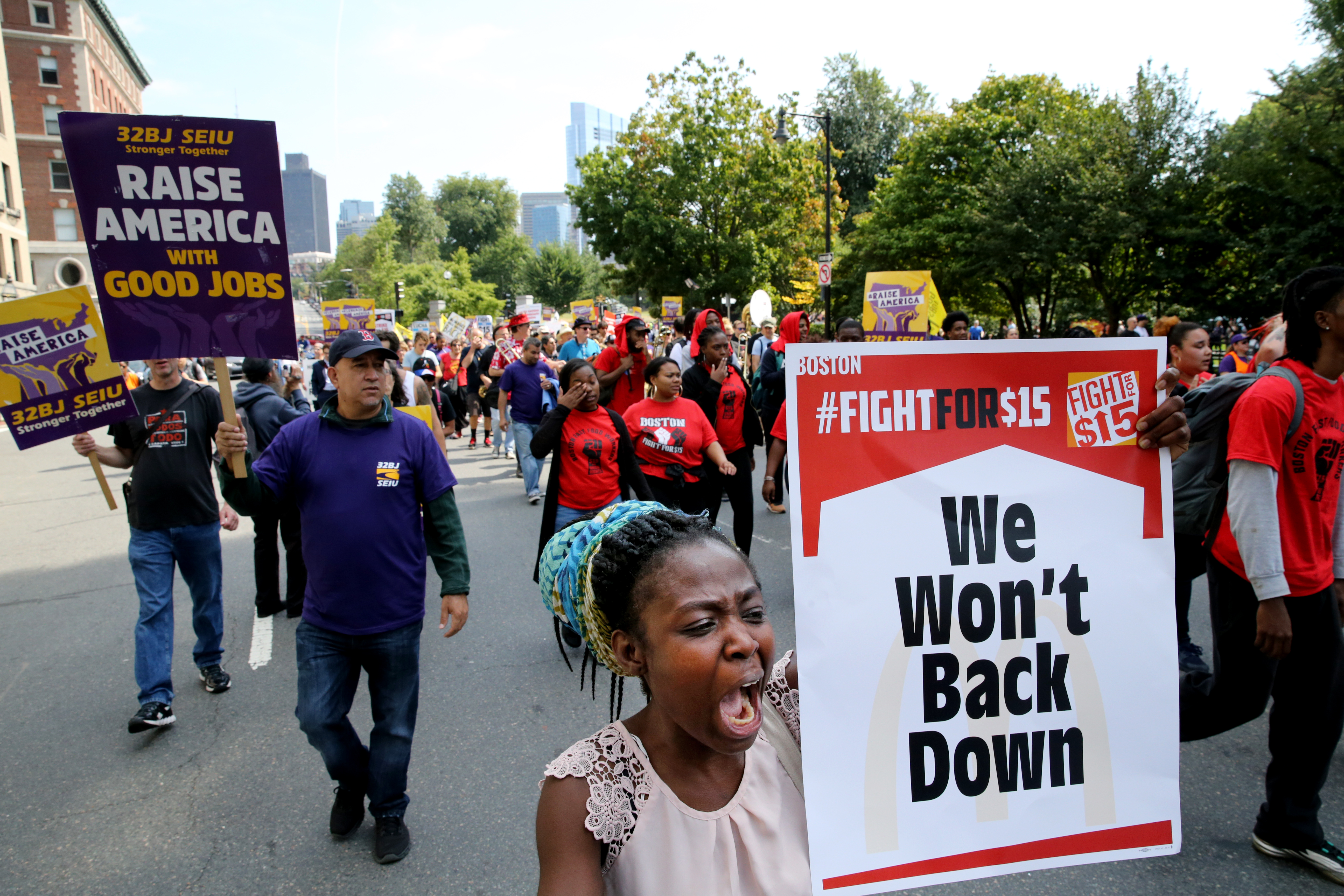 Chefiatou Tokou, of Brockton, was part of the march.