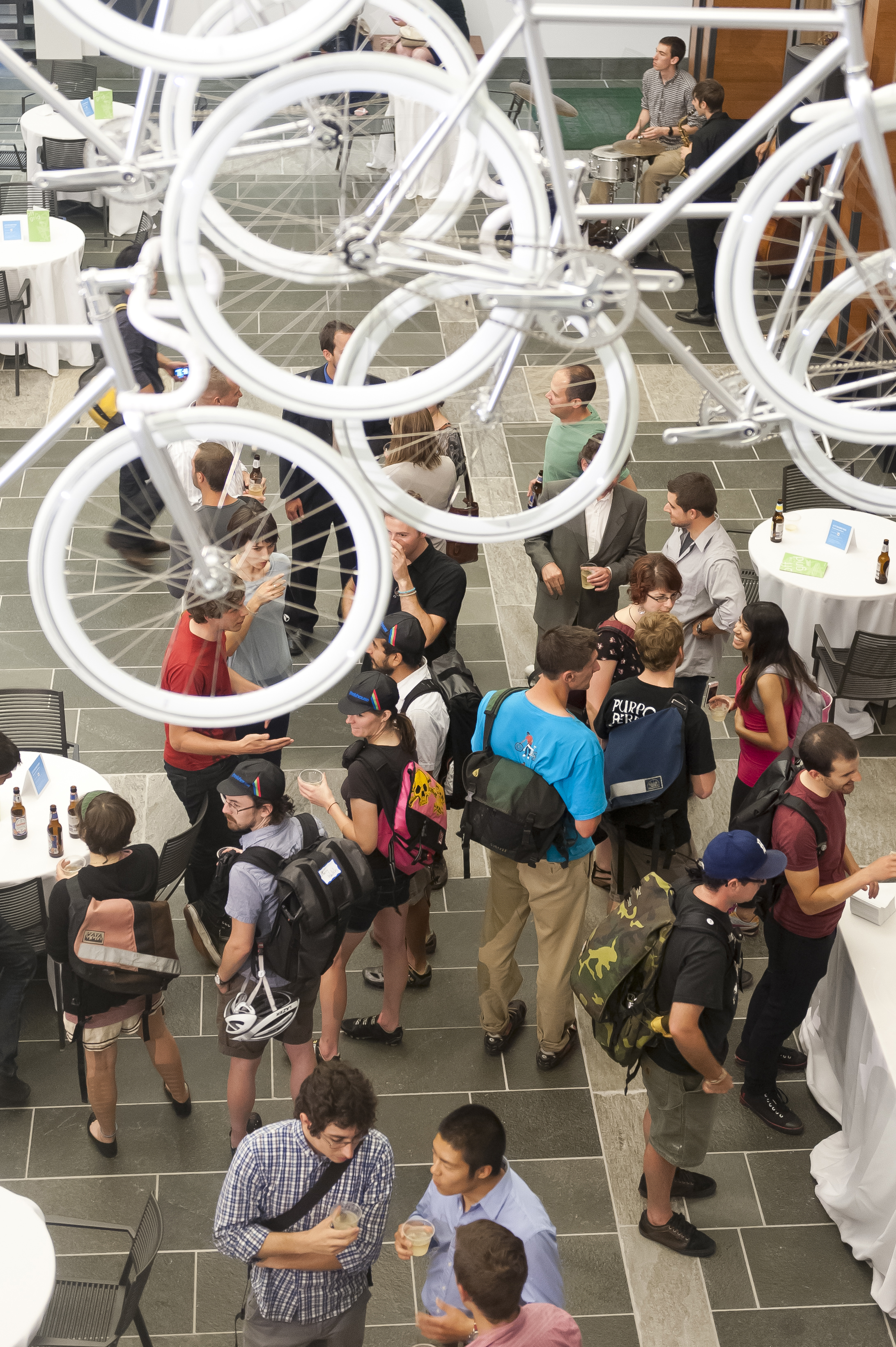 When the Boston Society of Architects kicked off its snazzy new urban cycling exhibition titled “Let’s Talk About Bikes” in June, more than 750 people came for a look, clogging congress street with the bikes they pedaled there.
