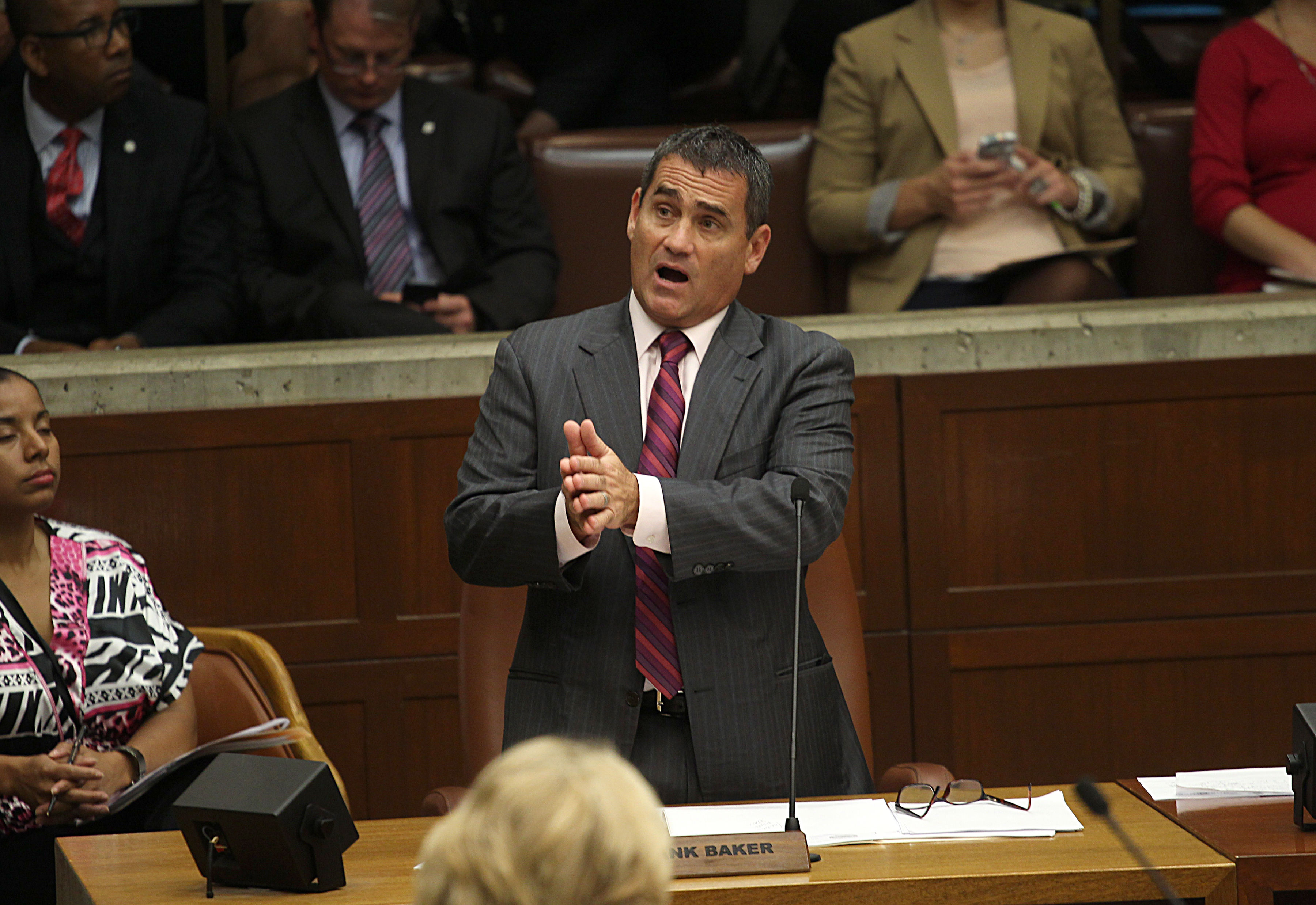 City Councilor Frank Baker prefers to see mixed use at the UMass property.