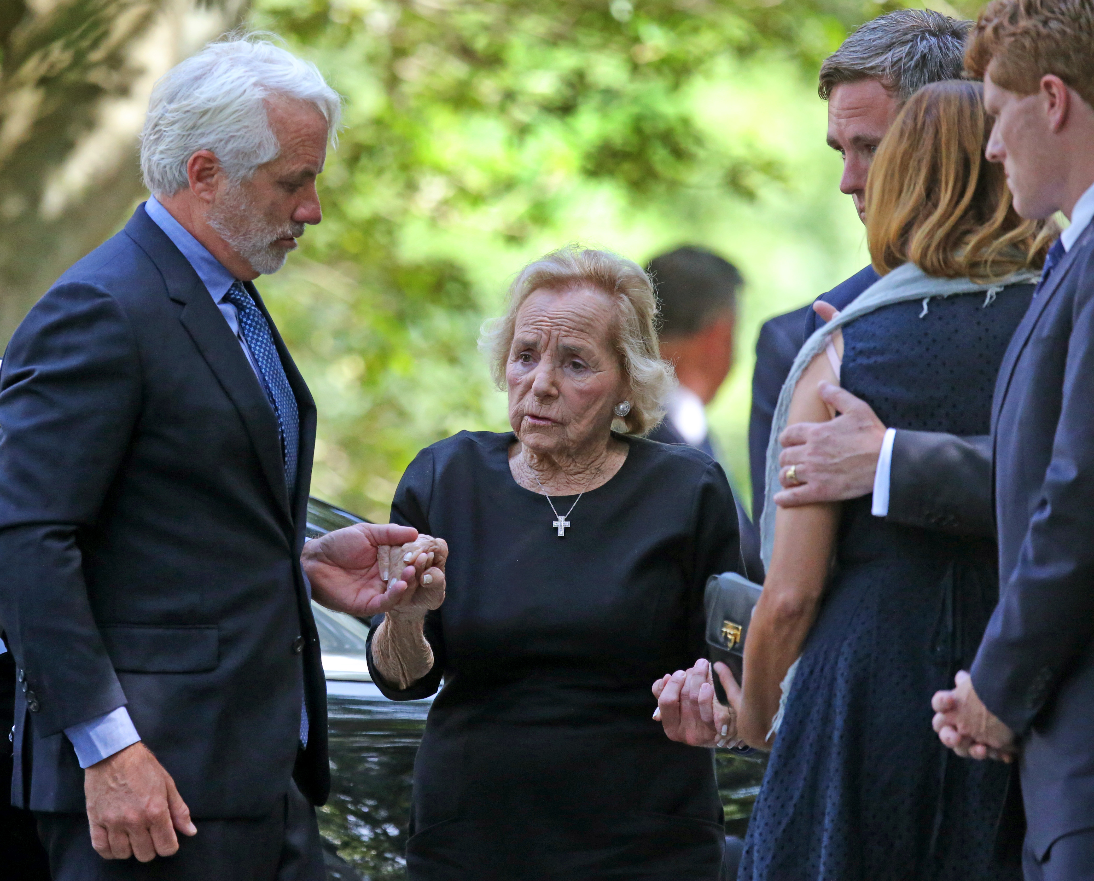 Ethel Kennedy attended the funeral services for Saoirse Roisin Kennedy Hill at Our Lady of Victory Church in Centerville.