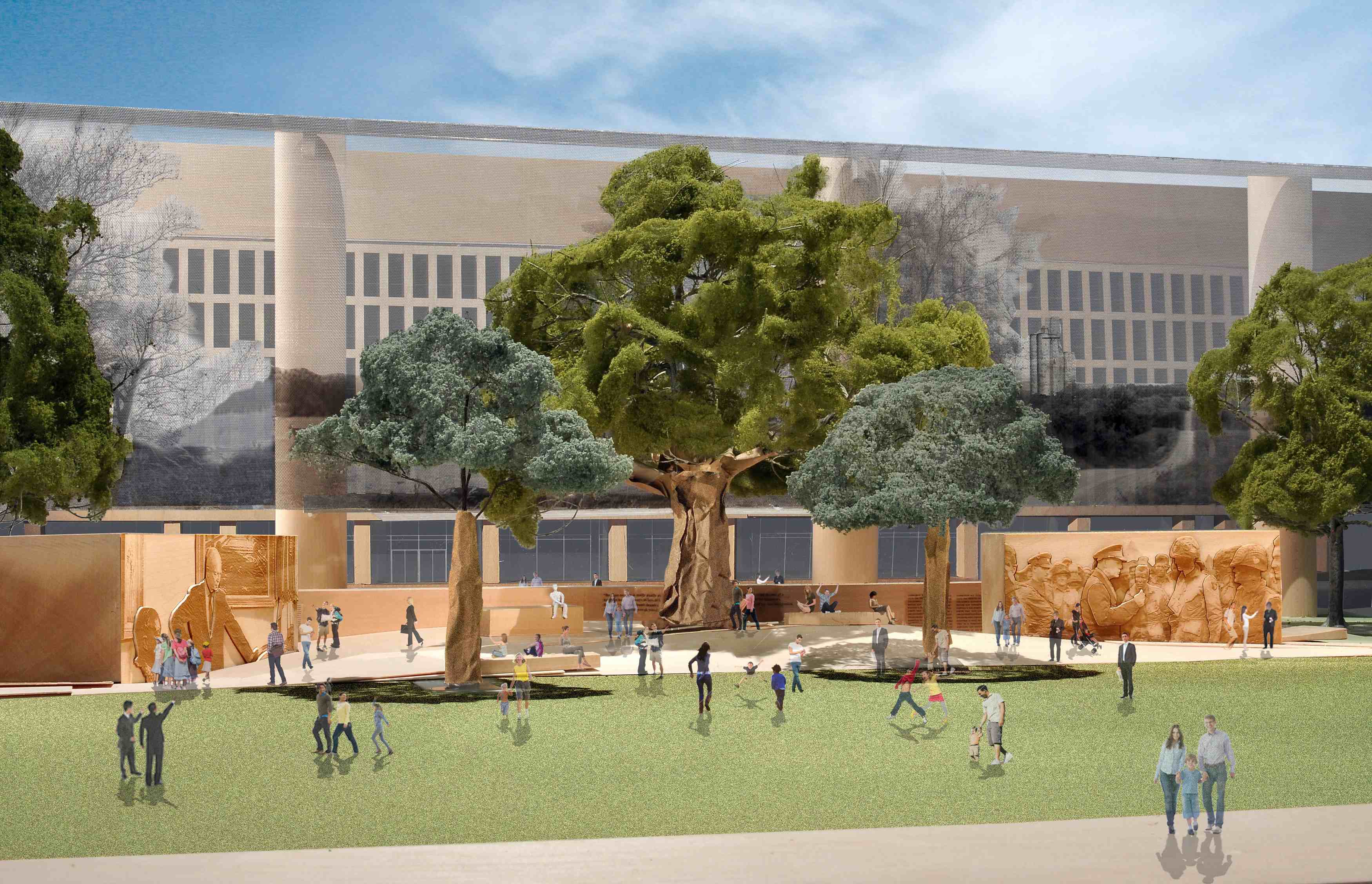 The Eisenhower memorial is planned for a four-acre site just off the National Mall.