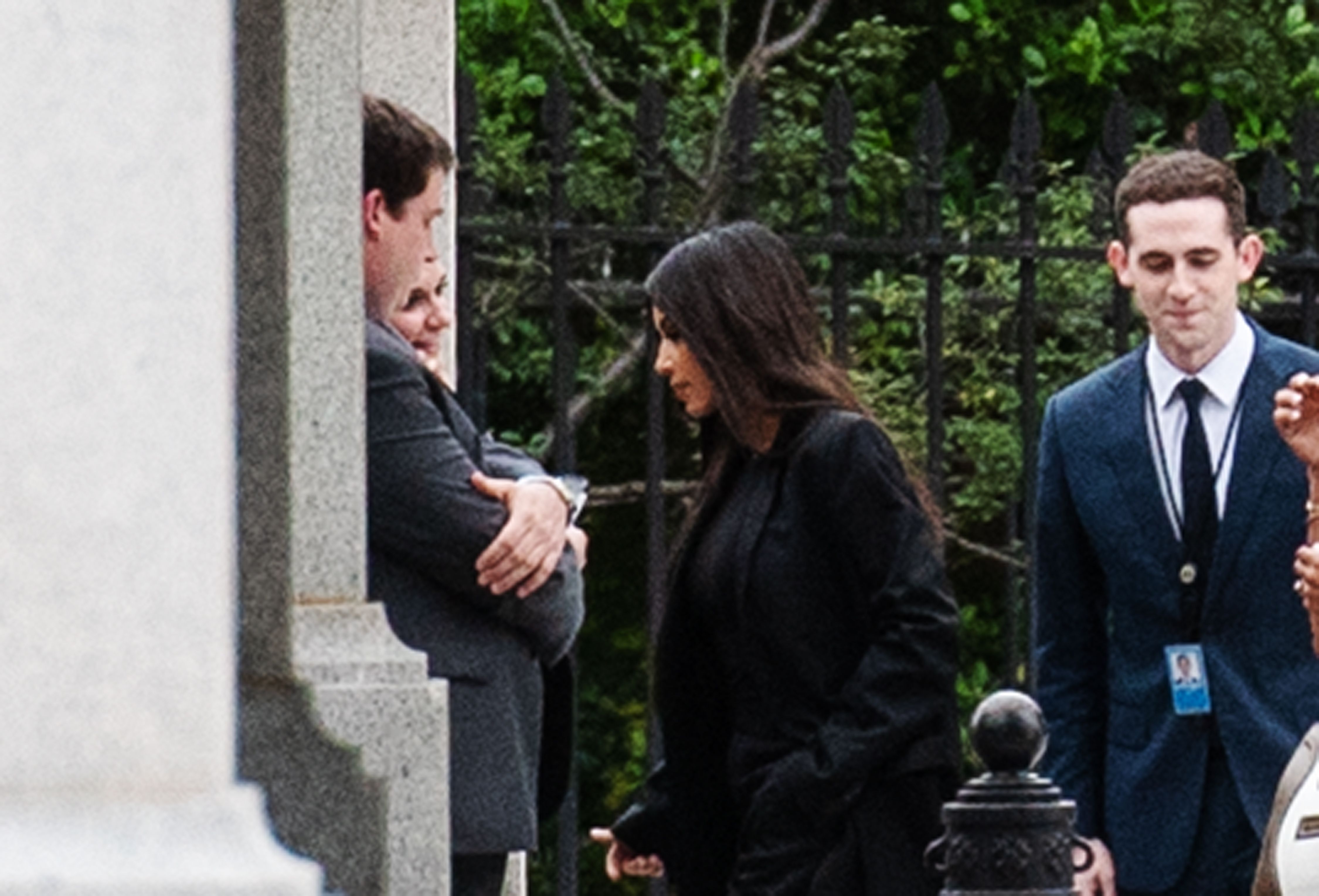Kim Kardashian West entered the grounds of the White House.