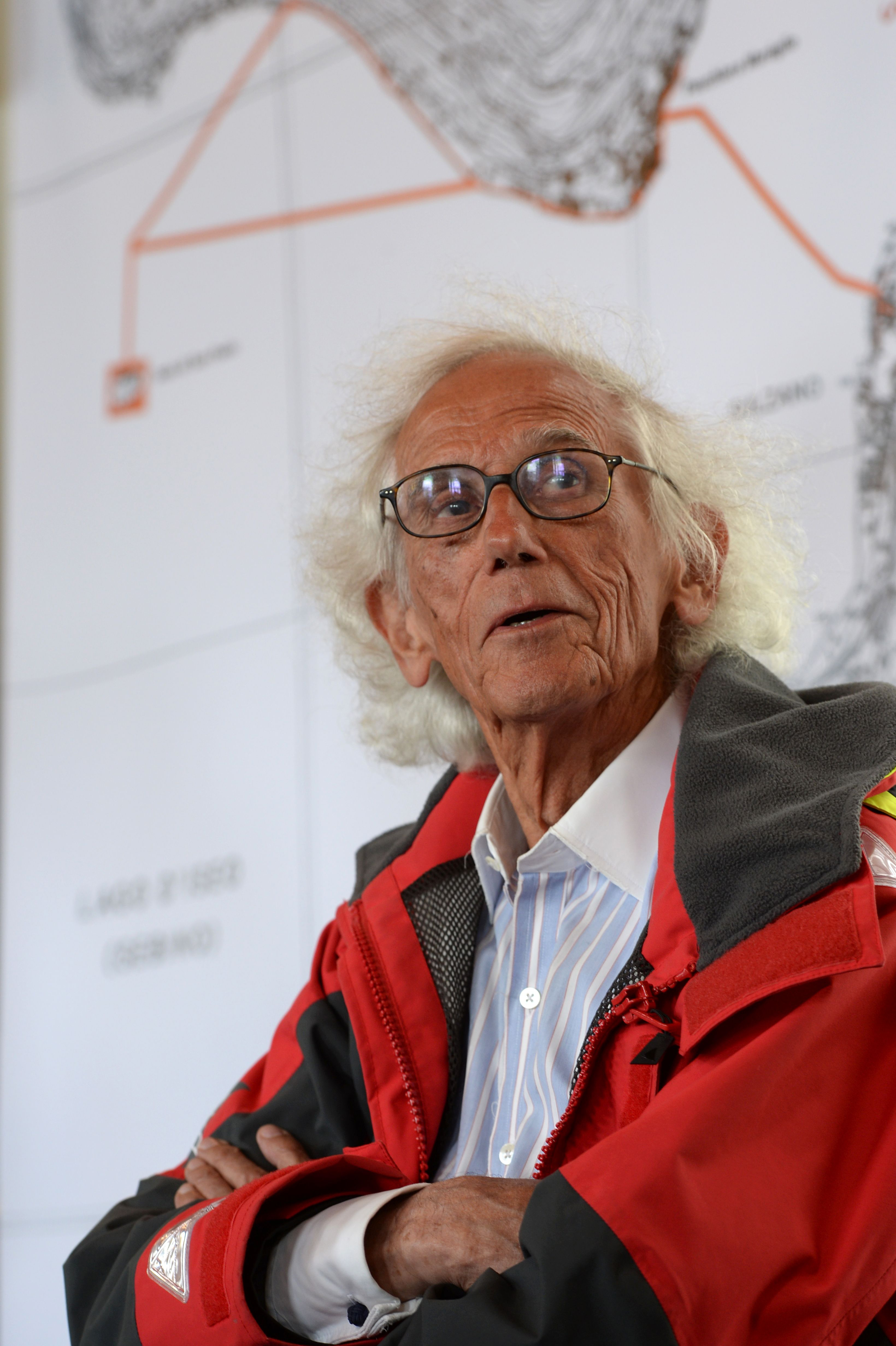 “Our projects do not involve this antiseptic space, says Christo. “It’s not a screen. It’s not a photograph. It’s real wind, the real cold. All of this is why we love to do these projects, because they’re so physical.”