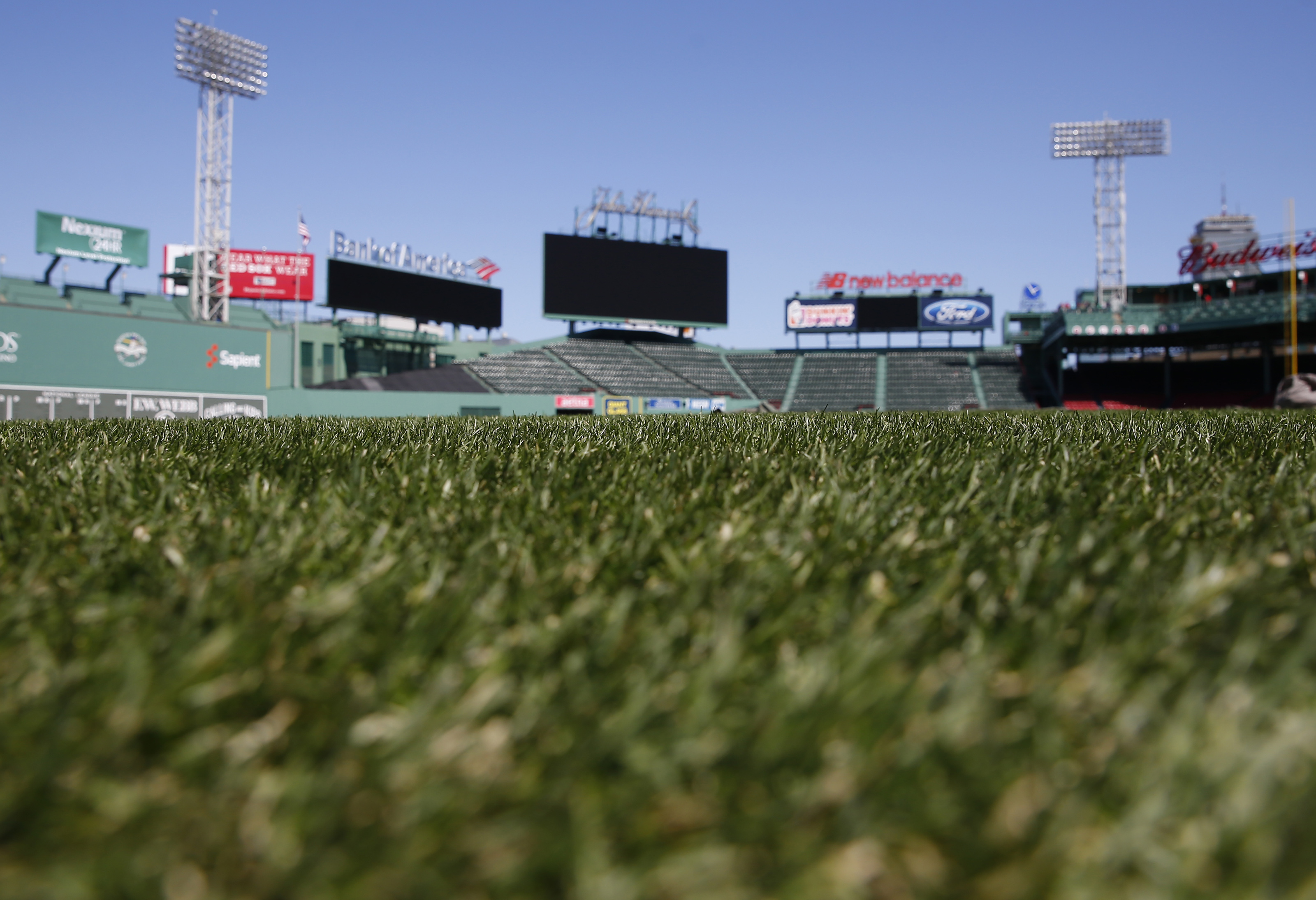 Fenway Park one day before the Red Sox’ 2015 home opener.