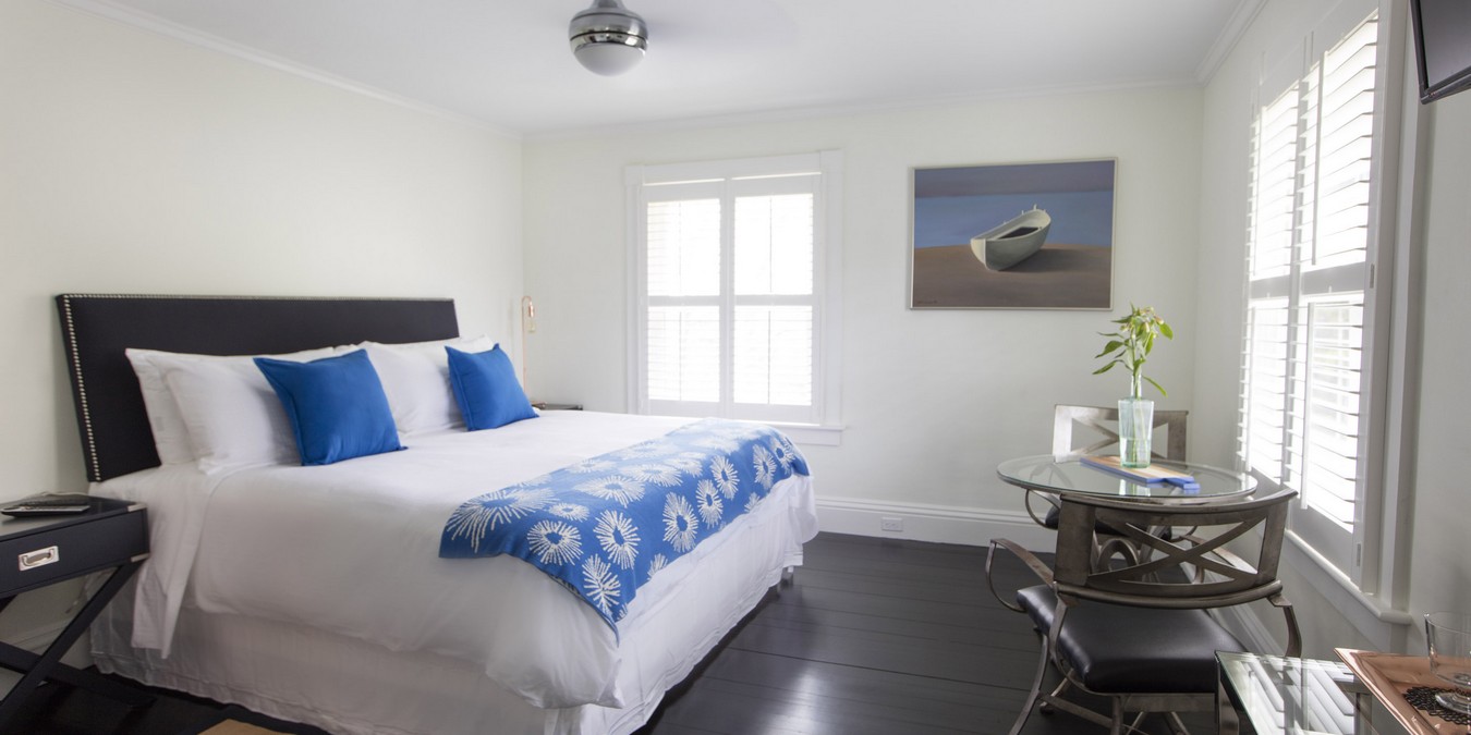 A guest room at Nobnocket Boutique Hotel.