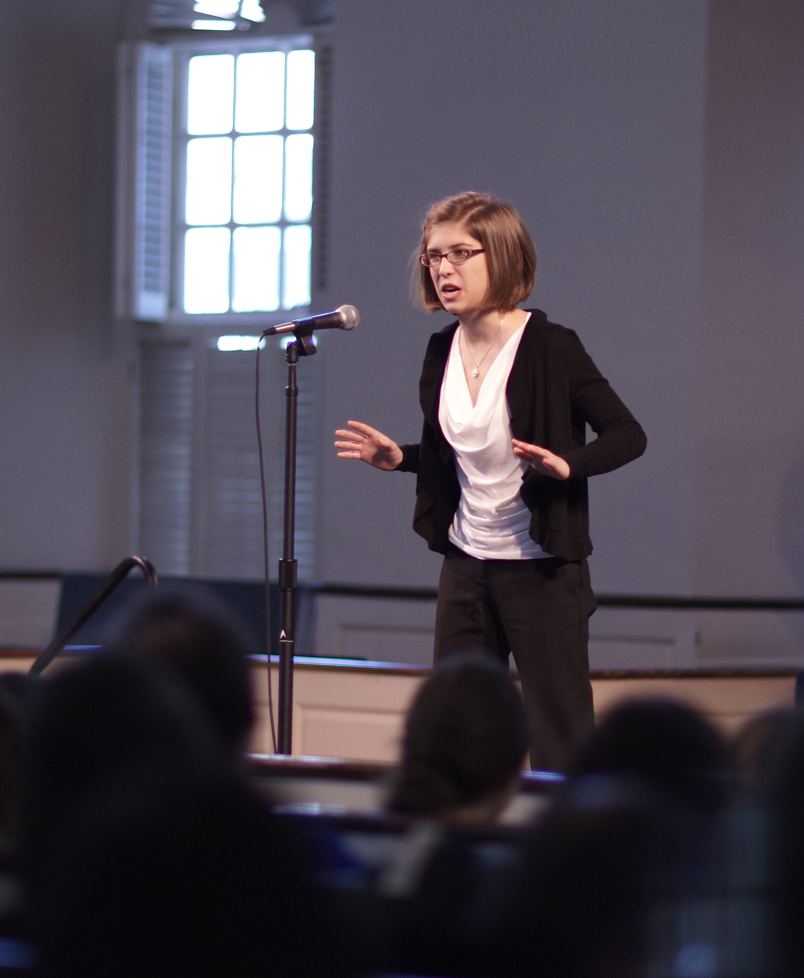 A Massachusetts high schooler competed in the Poetry Out Loud state finals in Boston in March. The nationwide winner will be decided in Washington, D.C., this week.