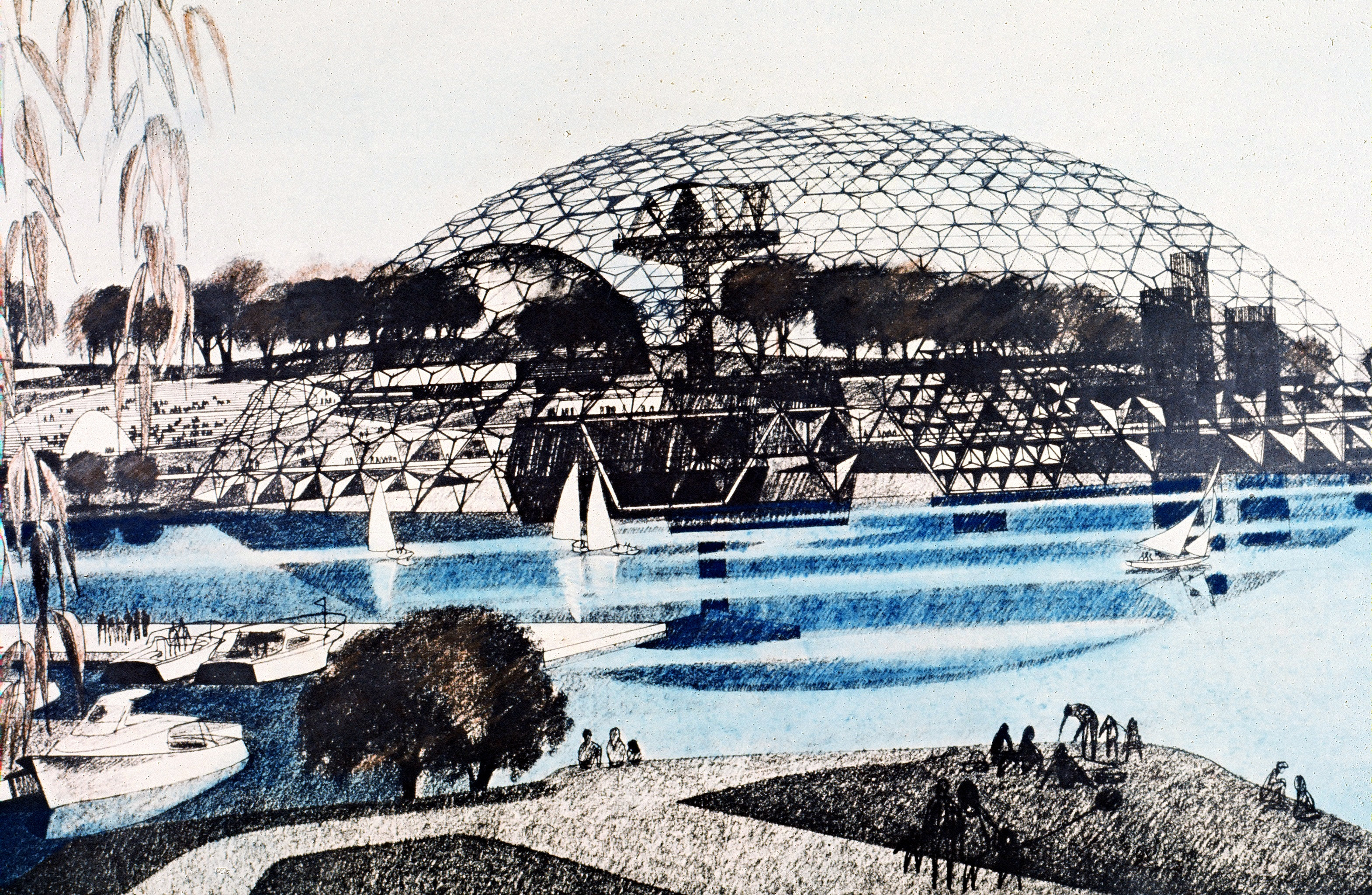 The 1976 World Expo in Boston would have created a whole new swath of Boston from the sea.