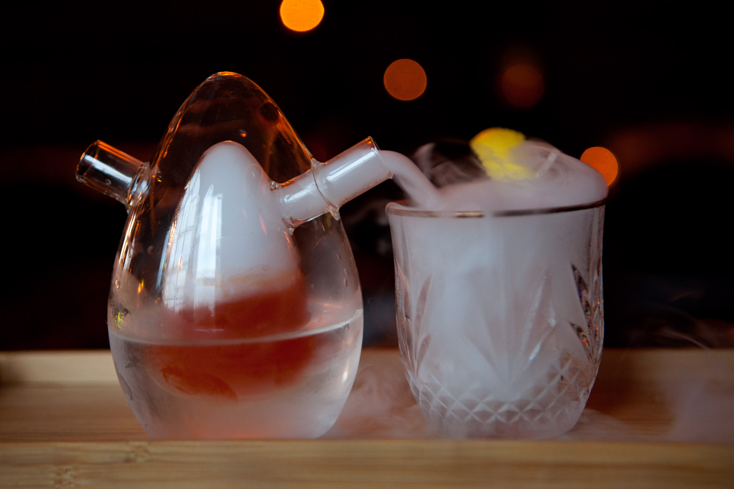 A smoking cocktail at The Baldwin in Woburn.