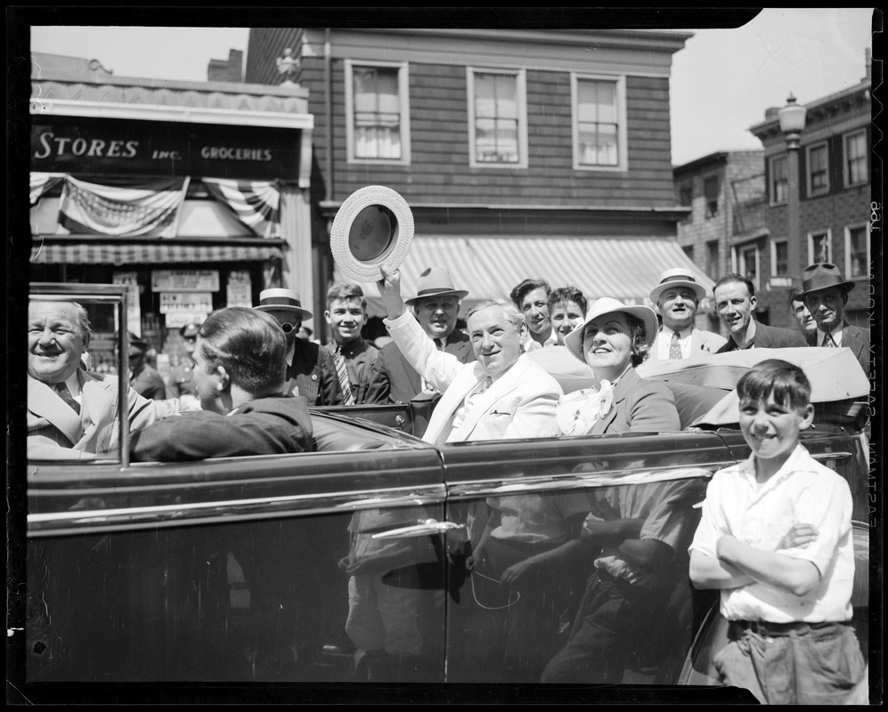 Curley doffed his hat to well-wishers.
