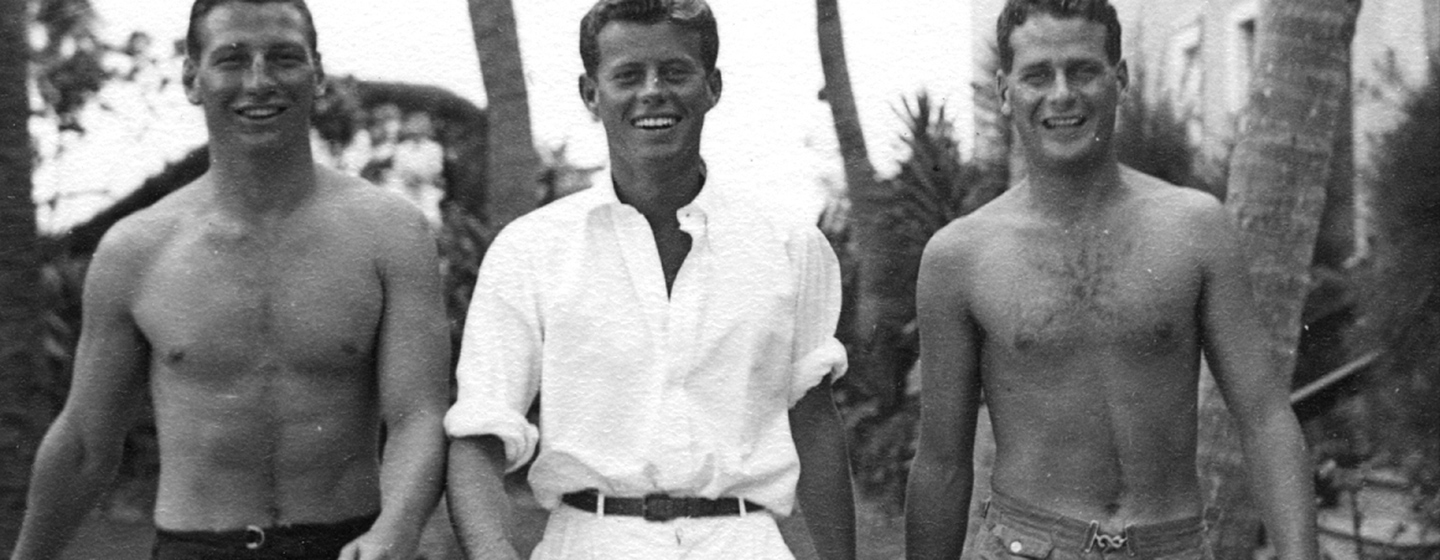 Bill Coleman, John Kennedy, and John Coleman in Palm Beach, Fla., circa 1935-36.