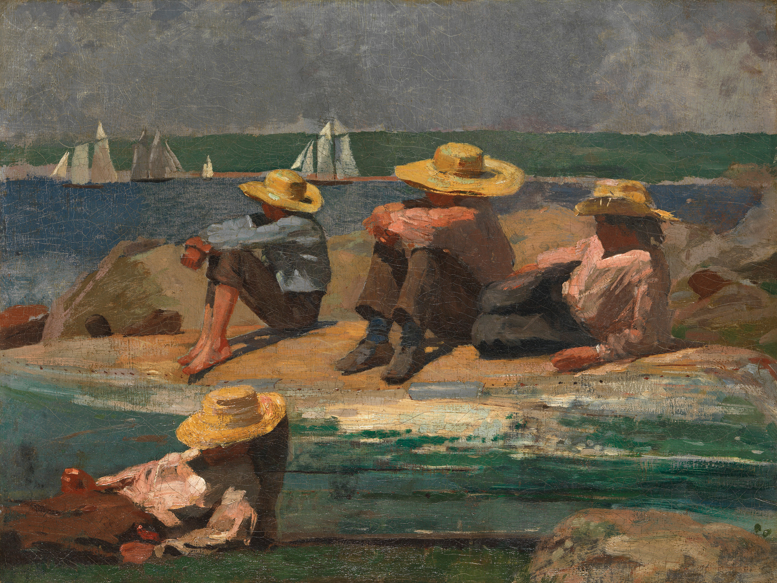 “Children on the Beach” is part of “Homer at the Beach: A Marine Painter’s Journey” at Cape Ann Museum.