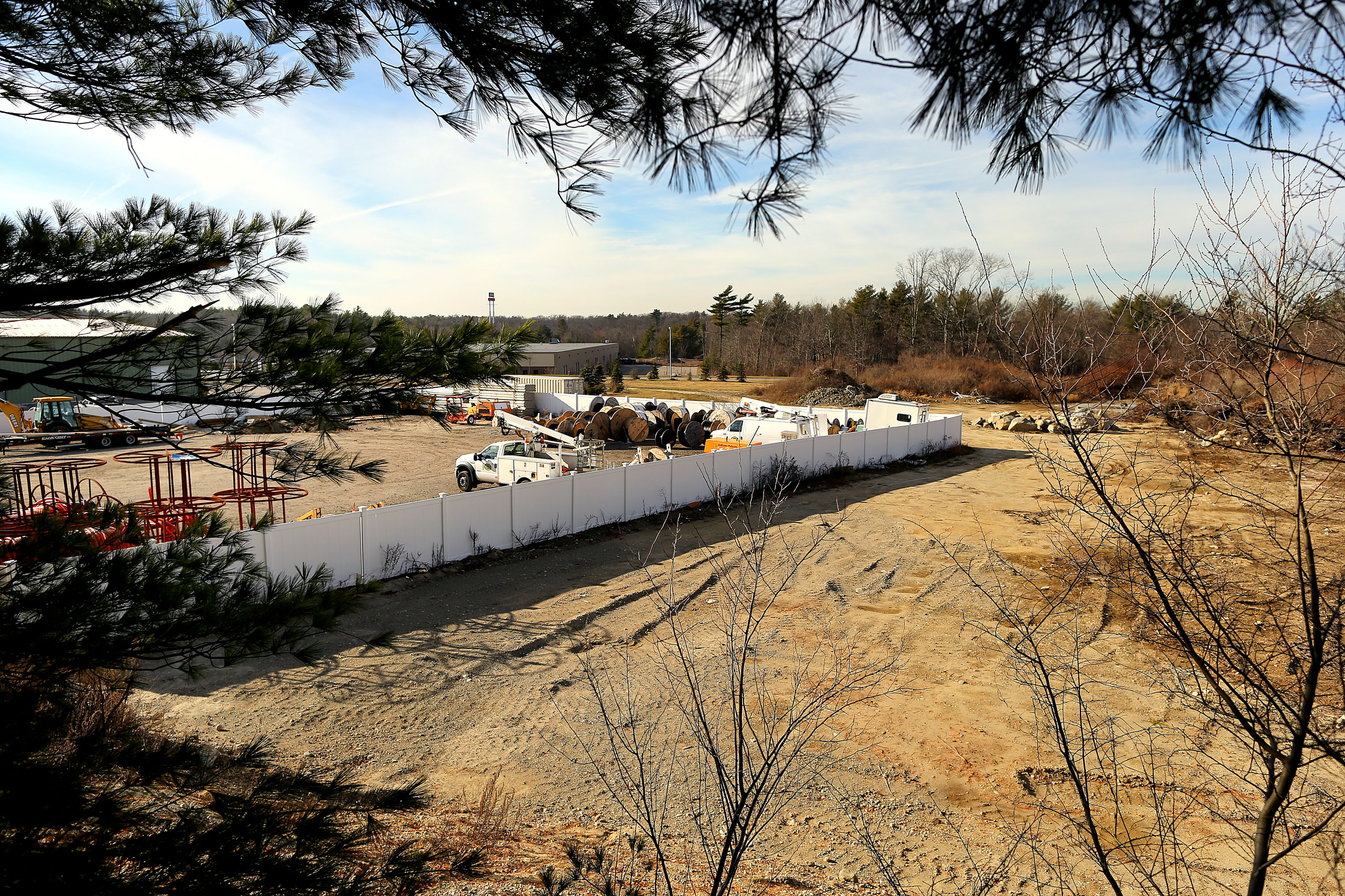 A view of the 150-acre site of the prospective casino on O’Connell Way in East Taunton.